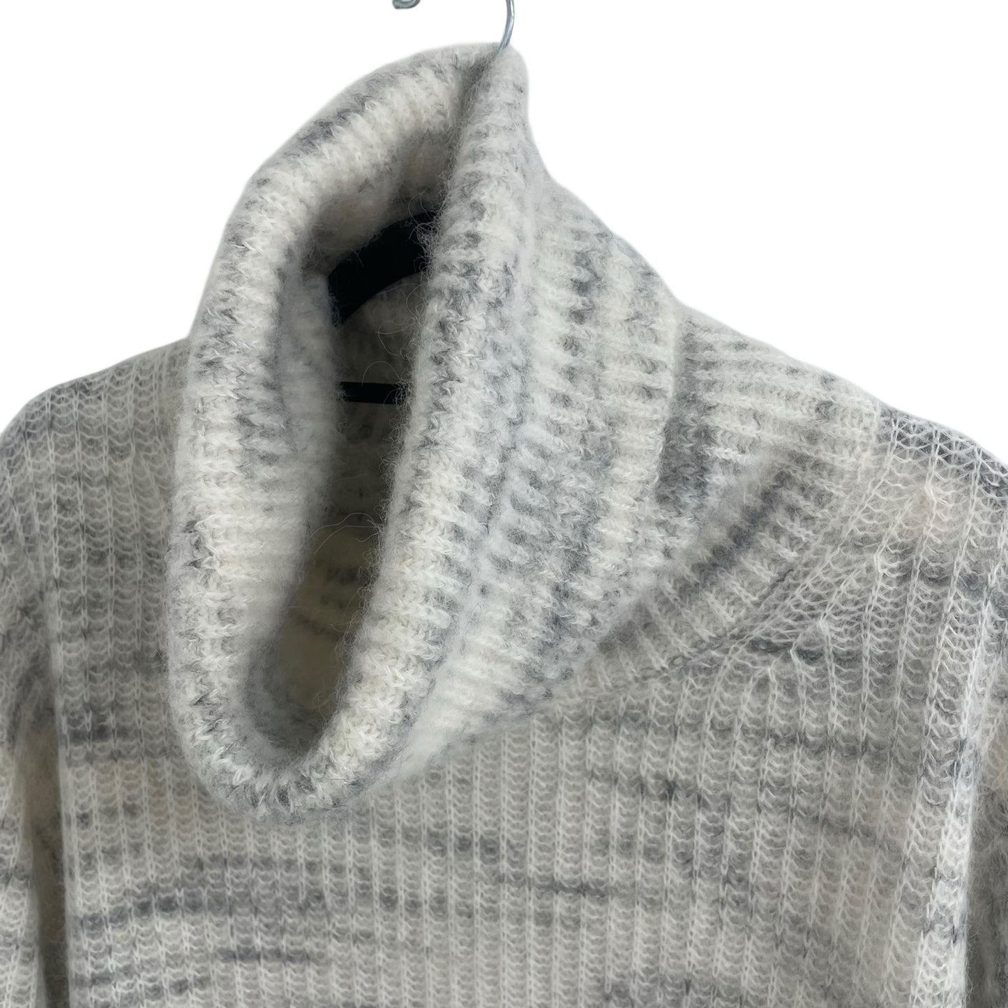 Everlane The Alpaca Wool Oversized Turtleneck Sweater Cream Gray Womens Large