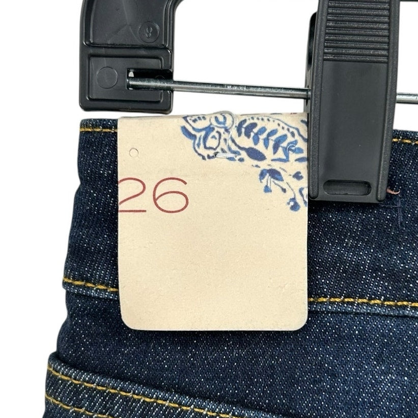 NWT Pilcro Ultra High Rise Five Pocket The Split Straight Denim Jeans Womens 26