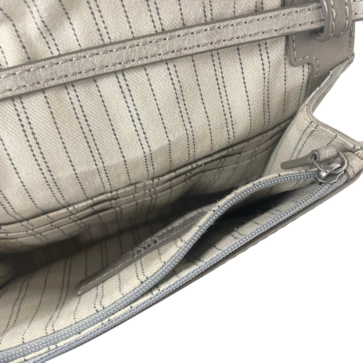 Frye Gray Leather Melissa Crossbody Wallet Handbag