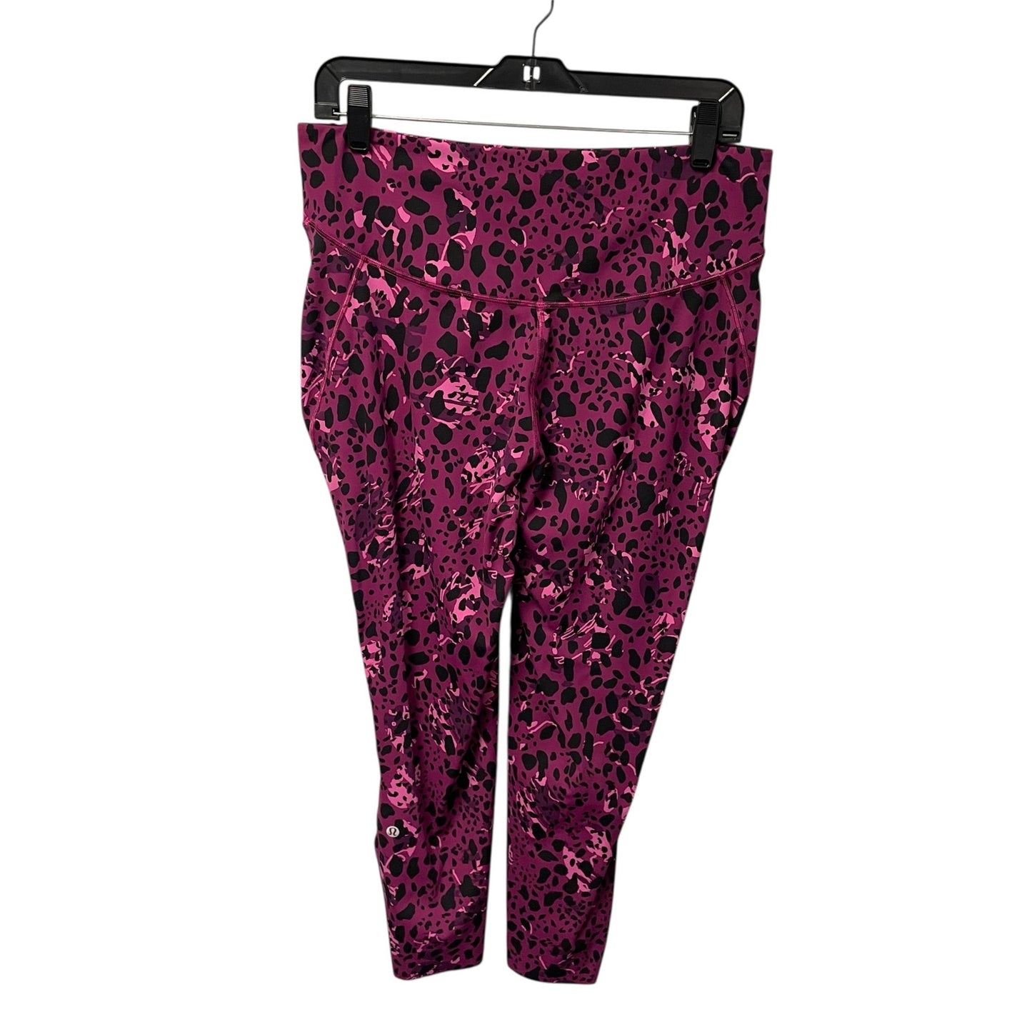 Lululemon Base Pace High Rise Running Tight 25" Cheetah Camo Magenta Purple 12