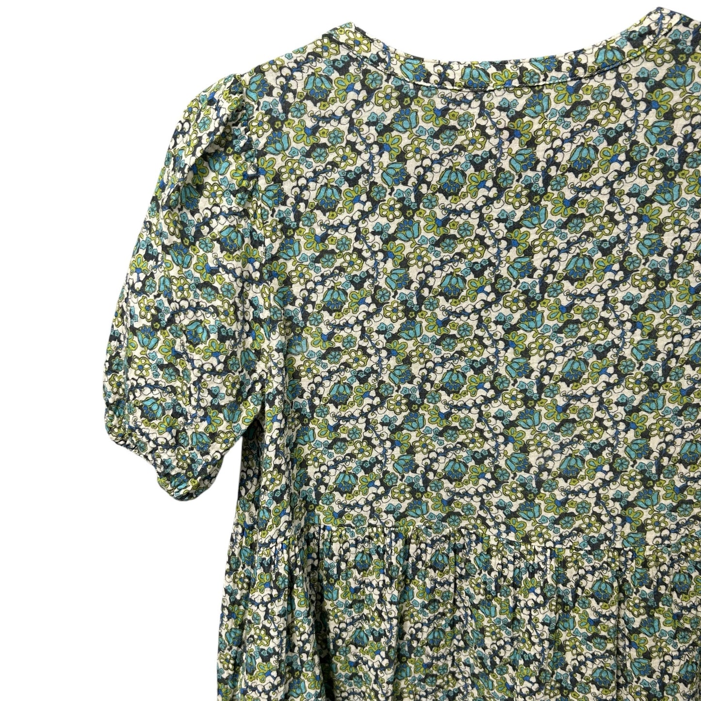 Marine Layer Jamie Short Sleeve Mini Dress in Boho Ditsy Print Womens Medium