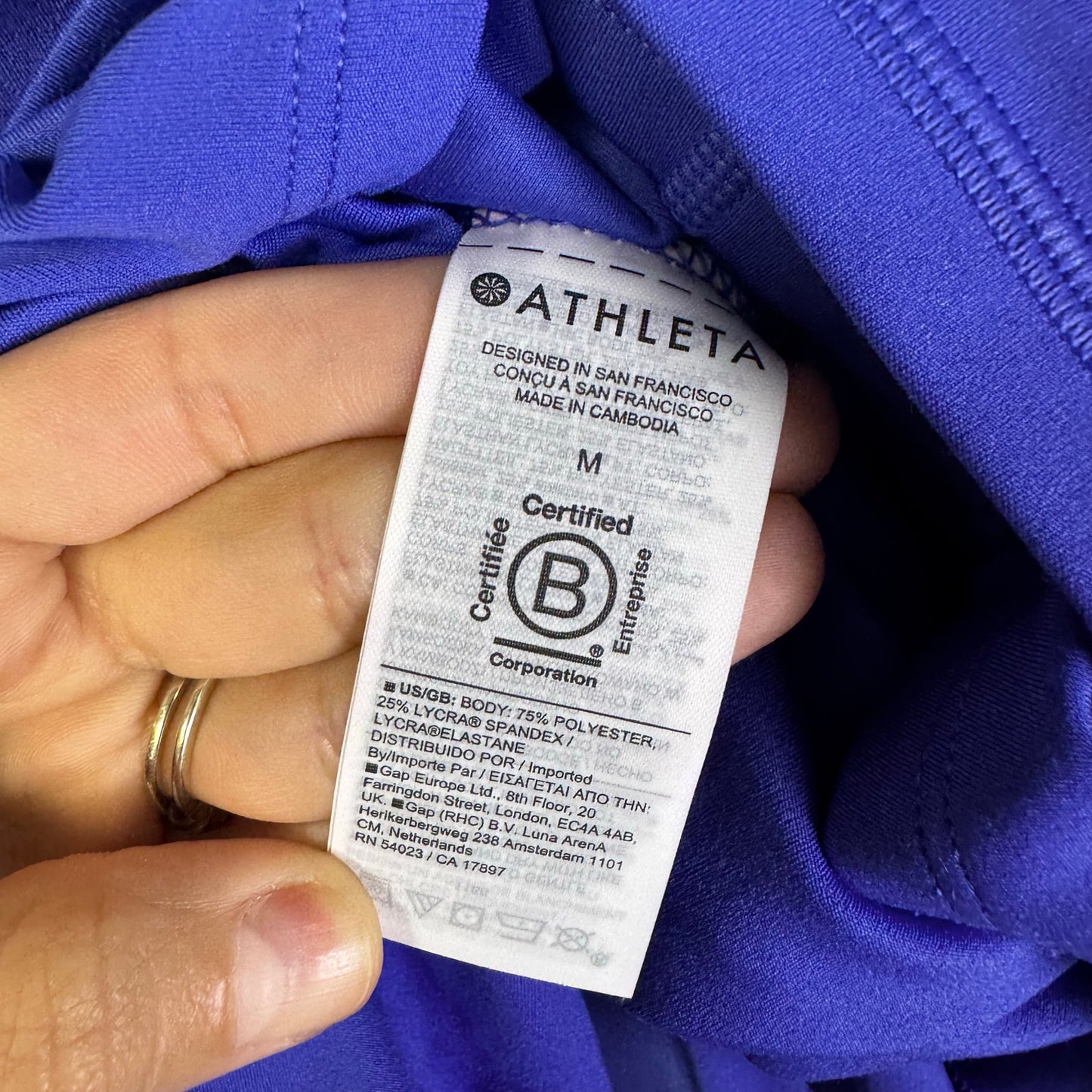 NWT Athleta Blue Pull On Salutation Stash Quick Drying Skort Womens Medium