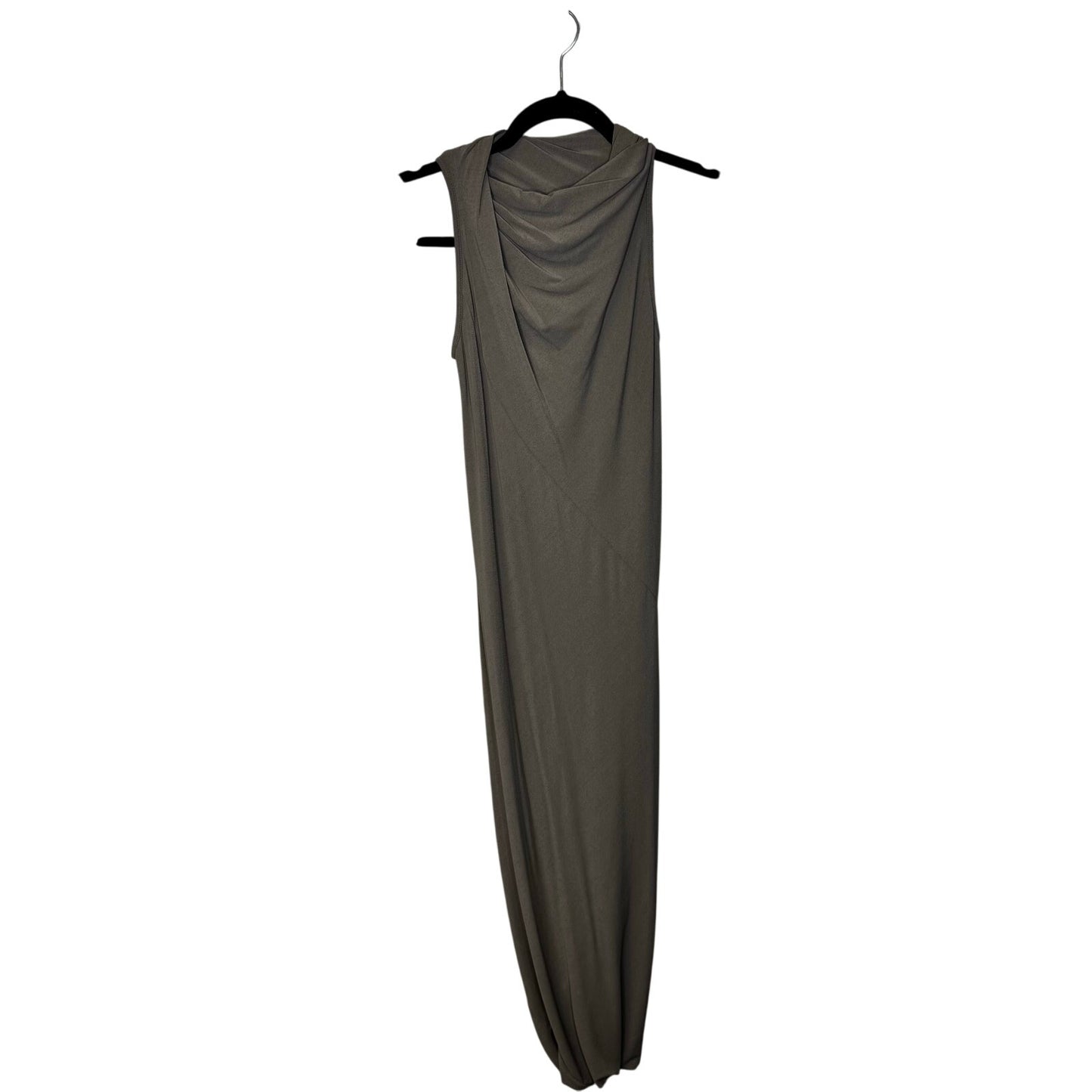 Rick Owens Dark Shadow Sleeveless Cowl Neck Hugging Hem Maxi Dress Womens 2