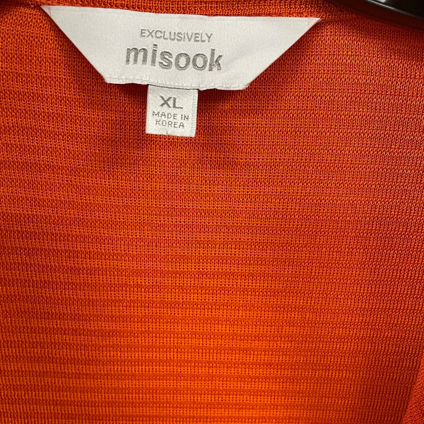 Exclusively Misook Single Button Front Knit Blazer Jacket Orange Womens Size XL