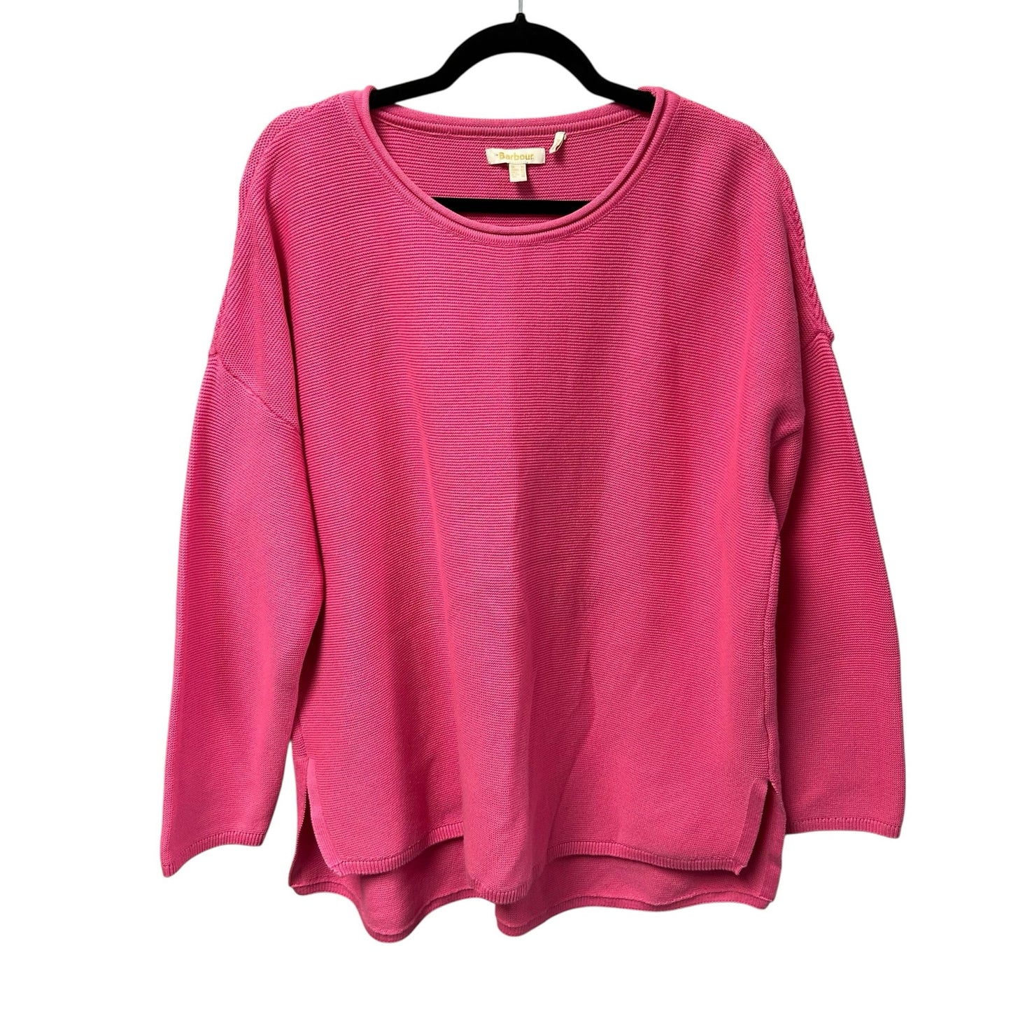 Barbour Pink 100% Cotton Mariner Knit Jumper Pullover Sweater Womens US 12