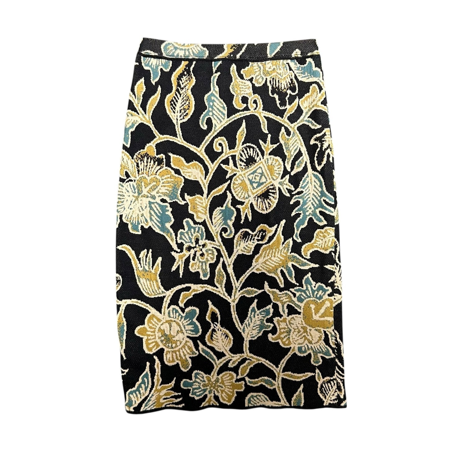 Peruvian Connection Surabaya Floral Pima Cotton Blend Pencil Skirt Womens XS