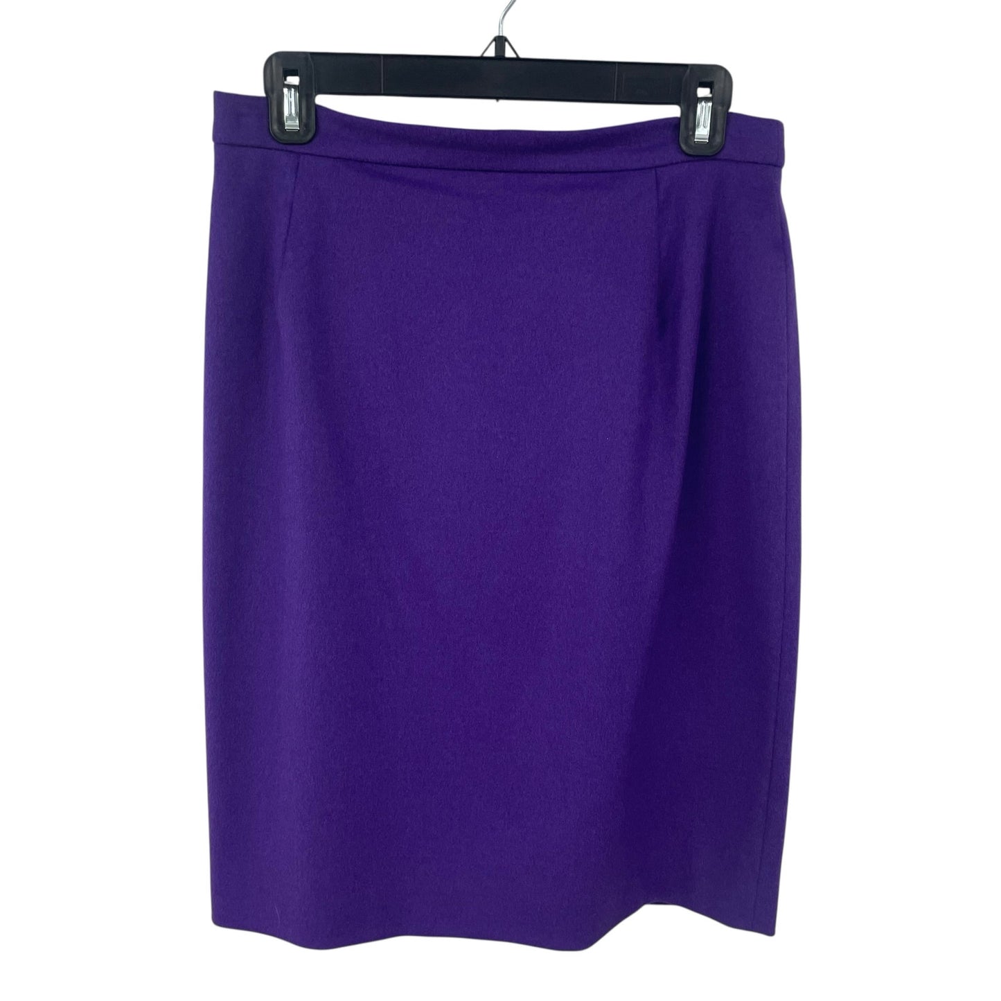 Escada Purple Wool Straight Fit Knee Length Pencil Skirt Womens Size 40 / US 10