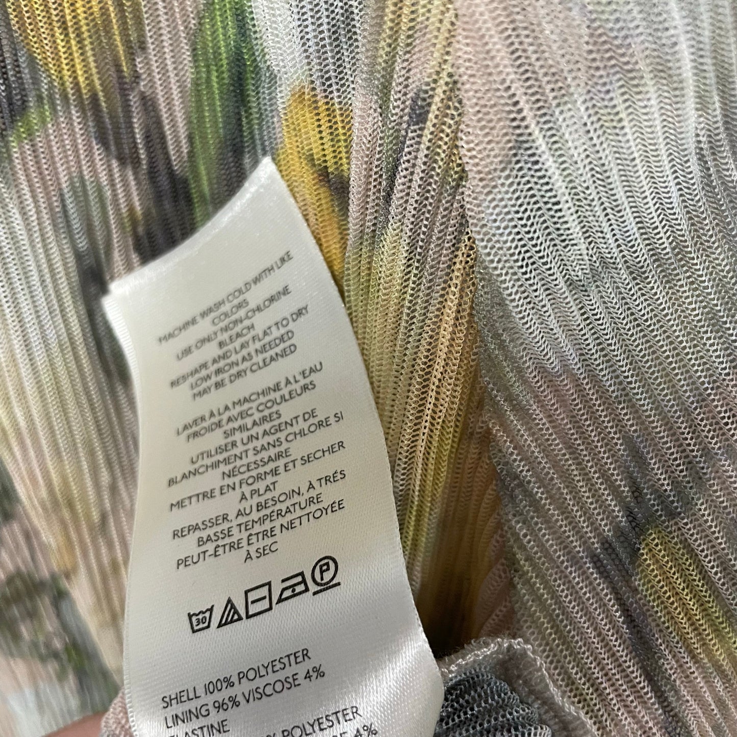 By Anthropologie Long Sleeve Printed Sheer Blouse Womens XS
