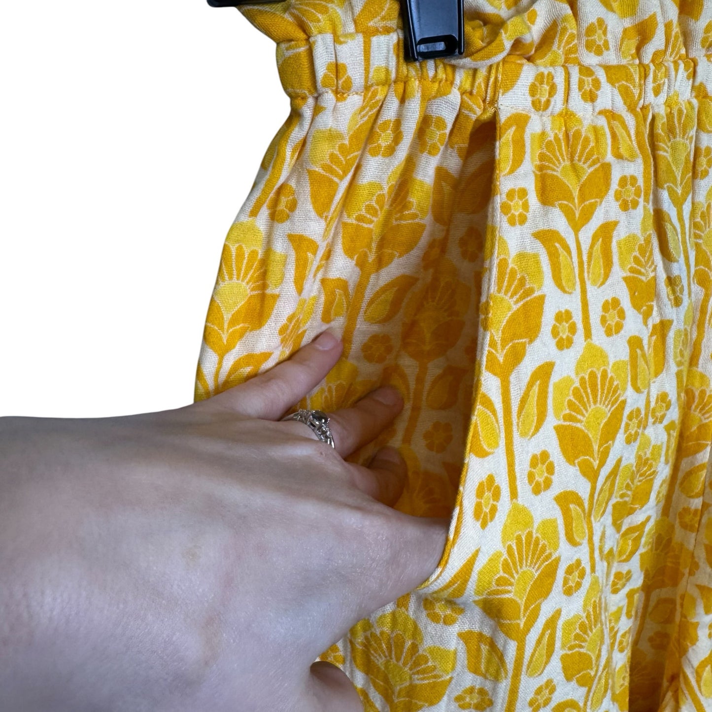 NWT Show Me Your Mumu Yellow Golden Fields Cotton Peggy Pants Womens X-Small