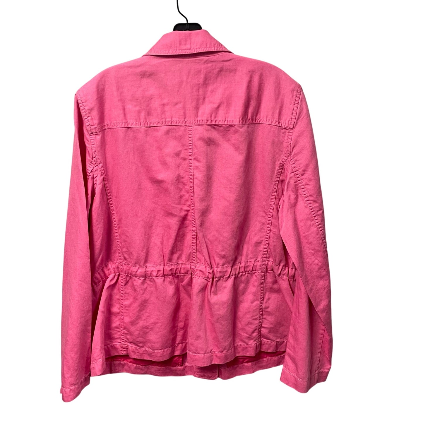 NWT Talbots Linen Blend Utility Jacket Pink Cinchable Waist Womens XL