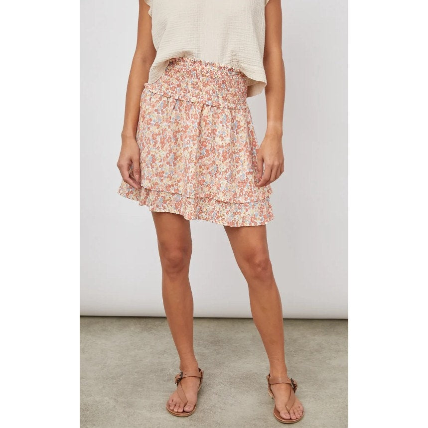 Rails Multi Color Wild Flower Print Tiered Addison Mini Skirt Womens Small