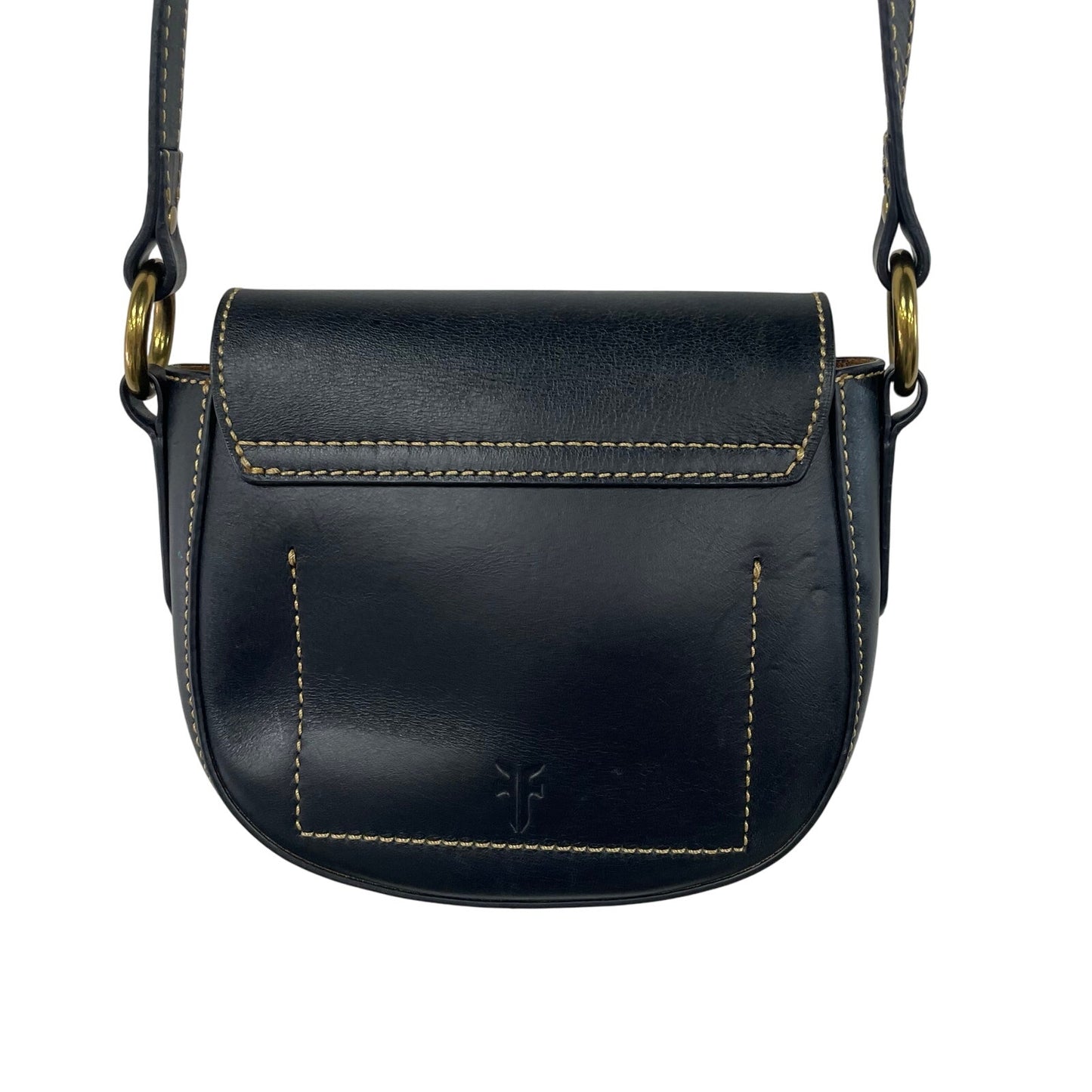 Frye Harness Black Leather Small Crossbody Saddle Bag