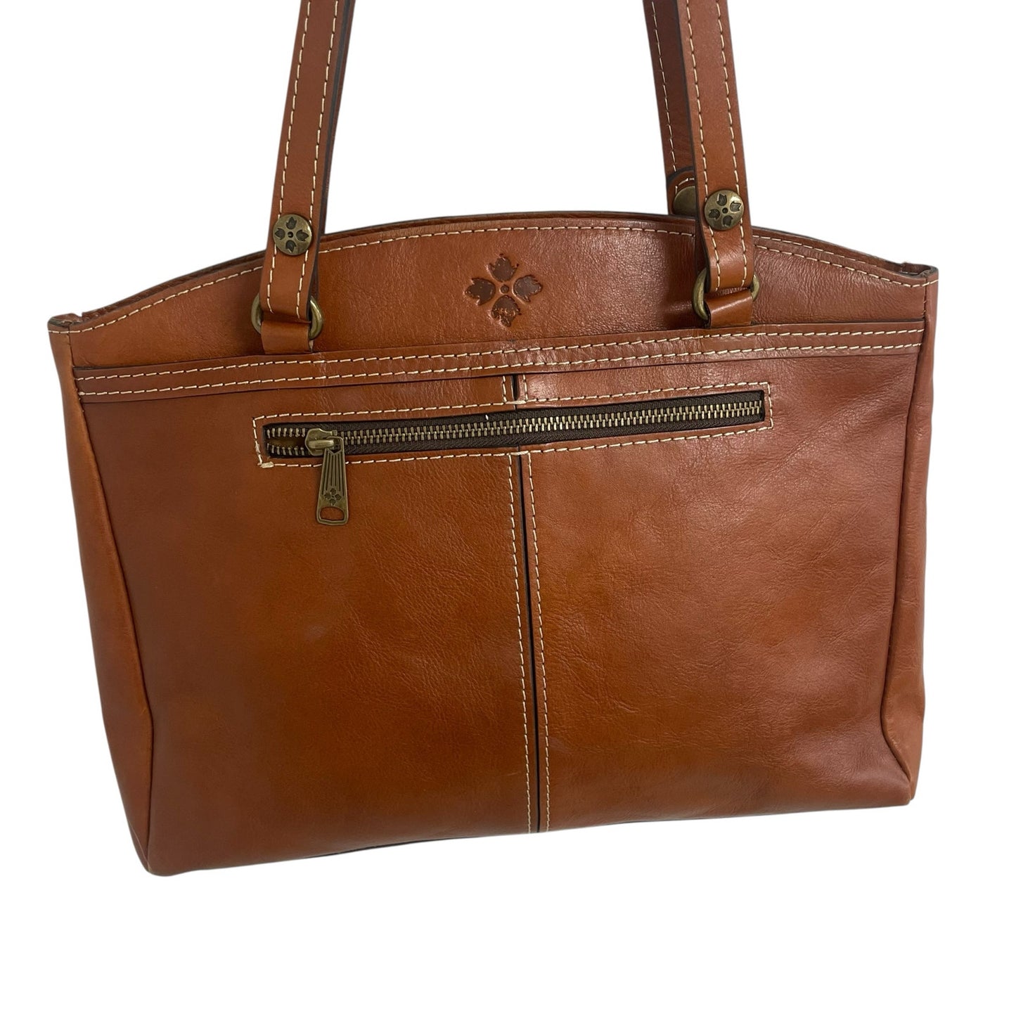 Patricia Nash Heritage Collection Poppy Tote Tan Leather AS IS