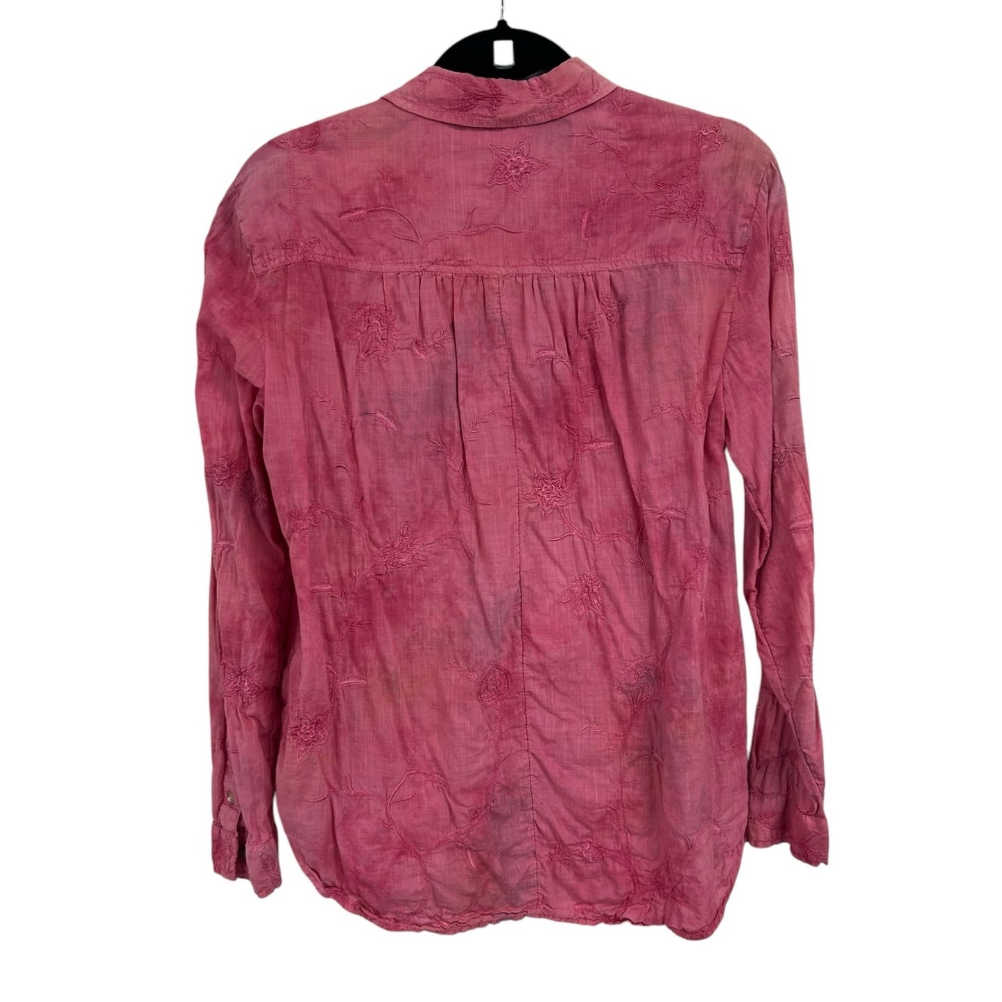 Pilcro Anthropologie Pink Tie Dye Cate Classic Button Down Shirt Womens Small