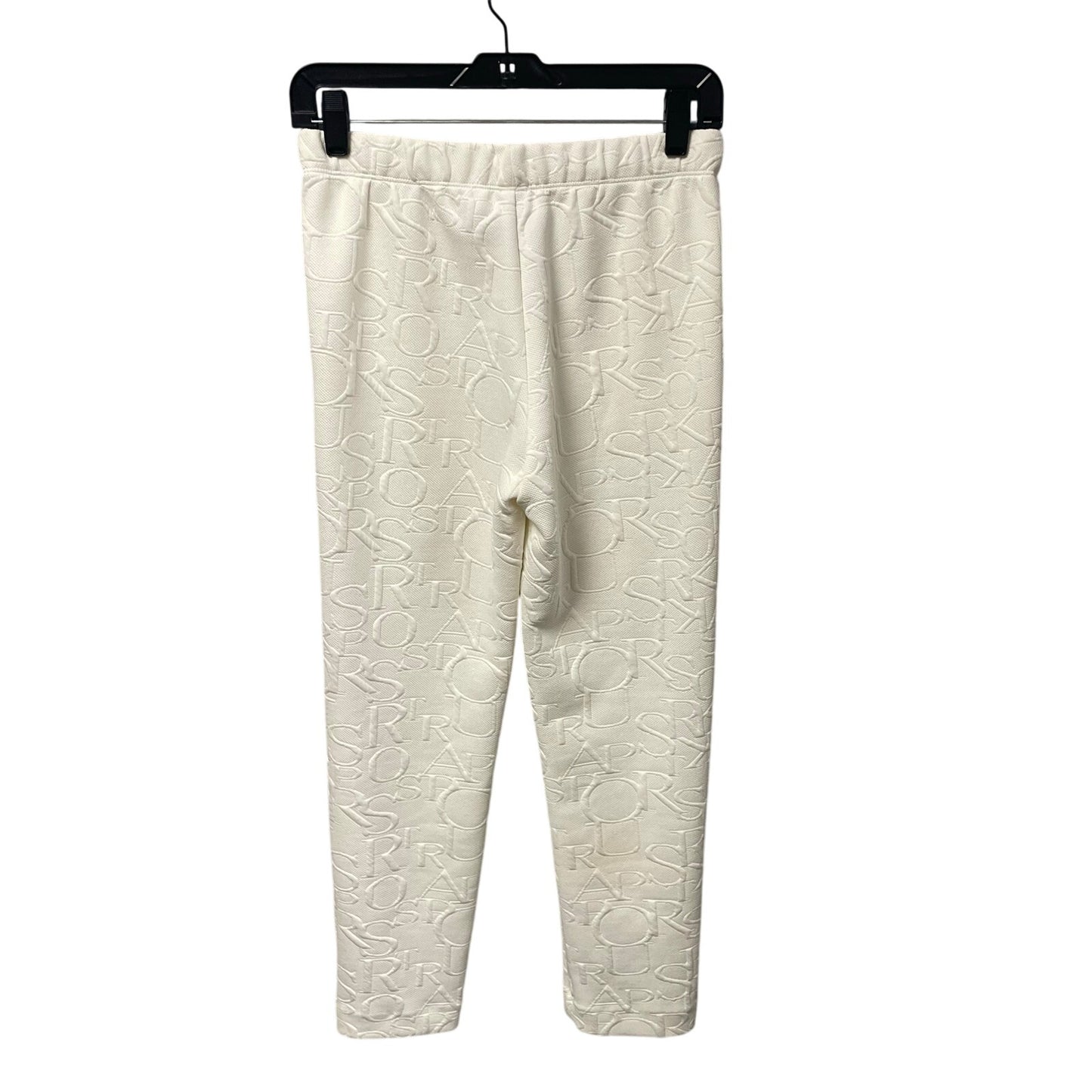IC Collection Pull On Text Print White Stretch Pants Womens XS