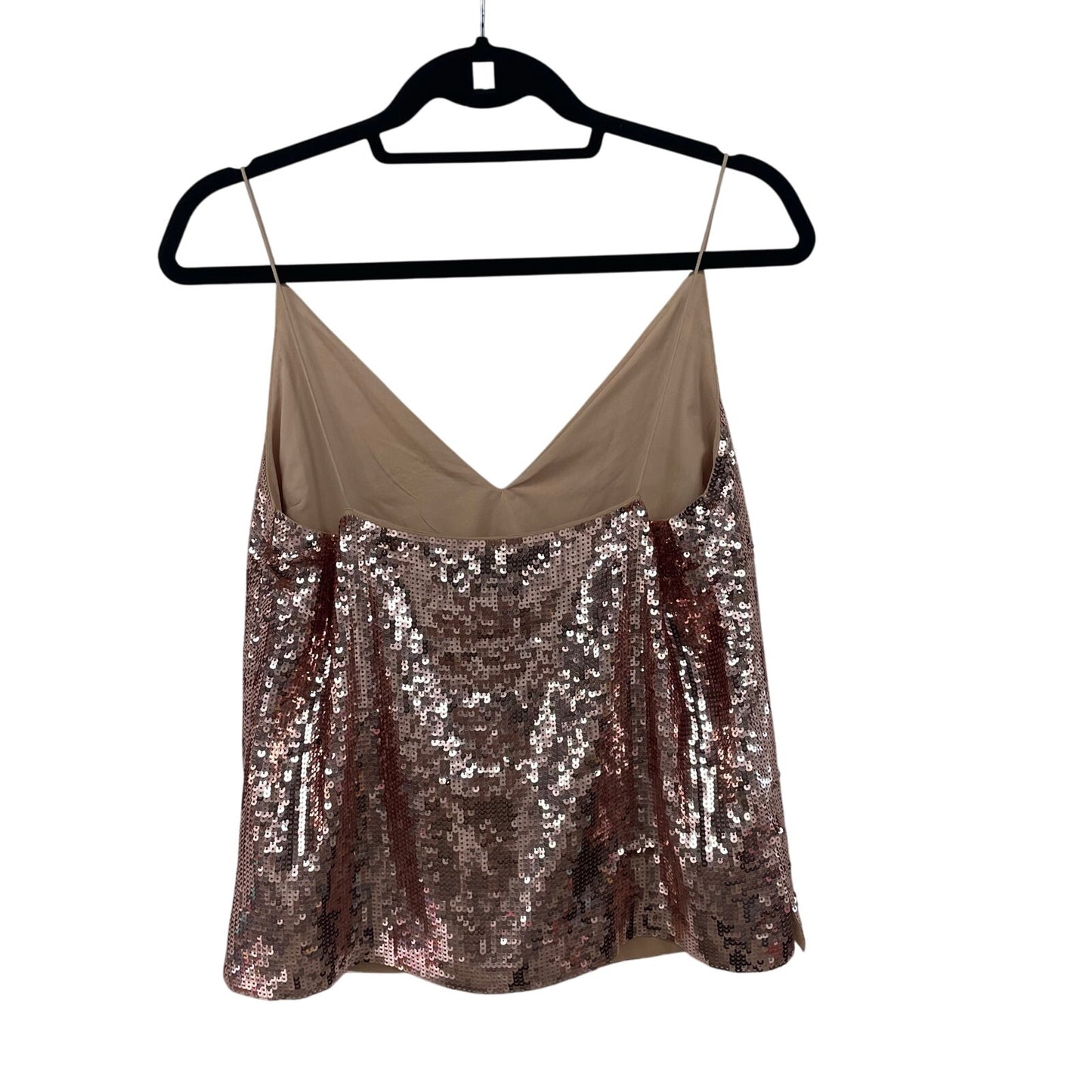 Veronica Beard Coda Cami Tank in Pink Rose Gold Sequins Womens 2