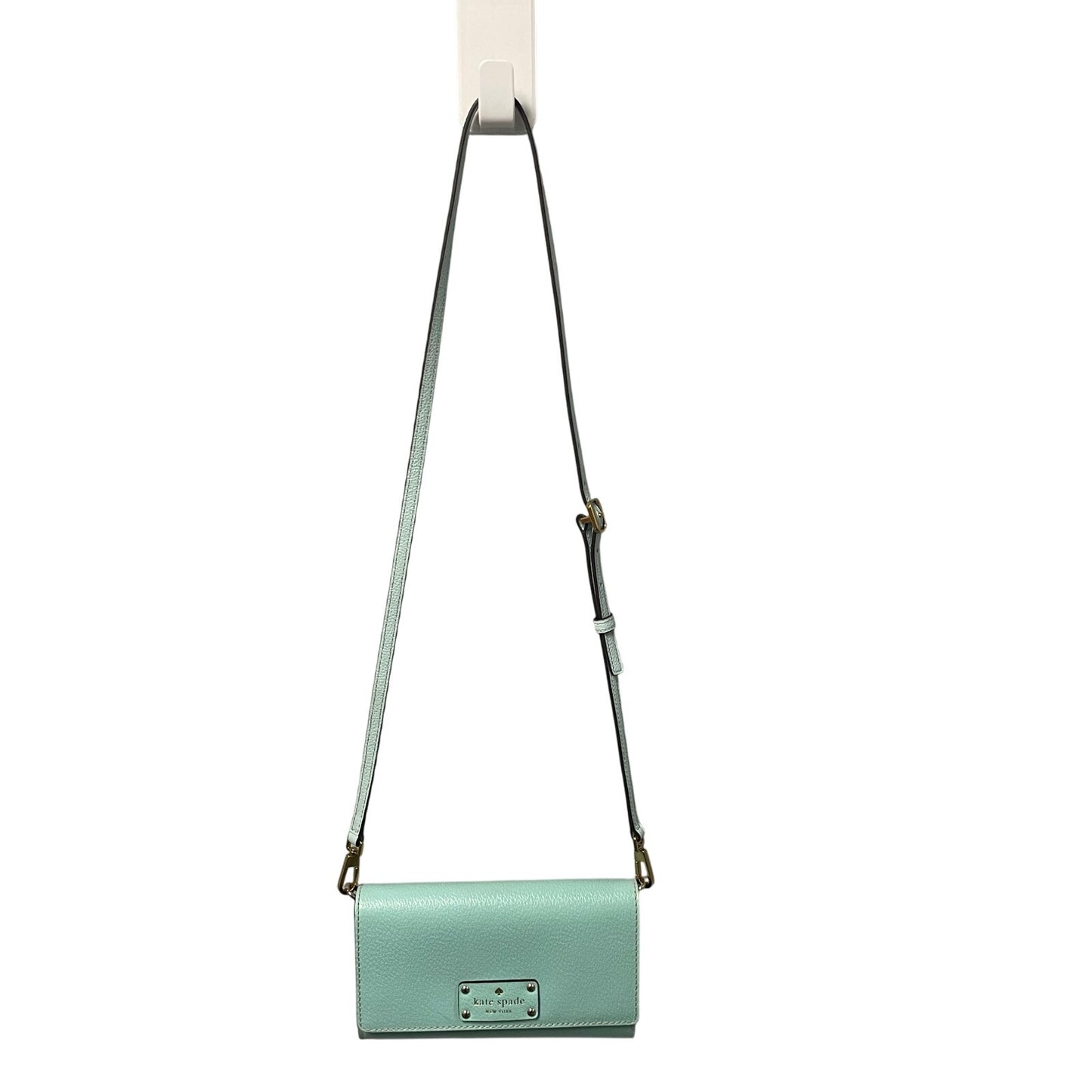 Kate Spade Natalie Wellesley Teal Leather Wallet Crossbody Handbag