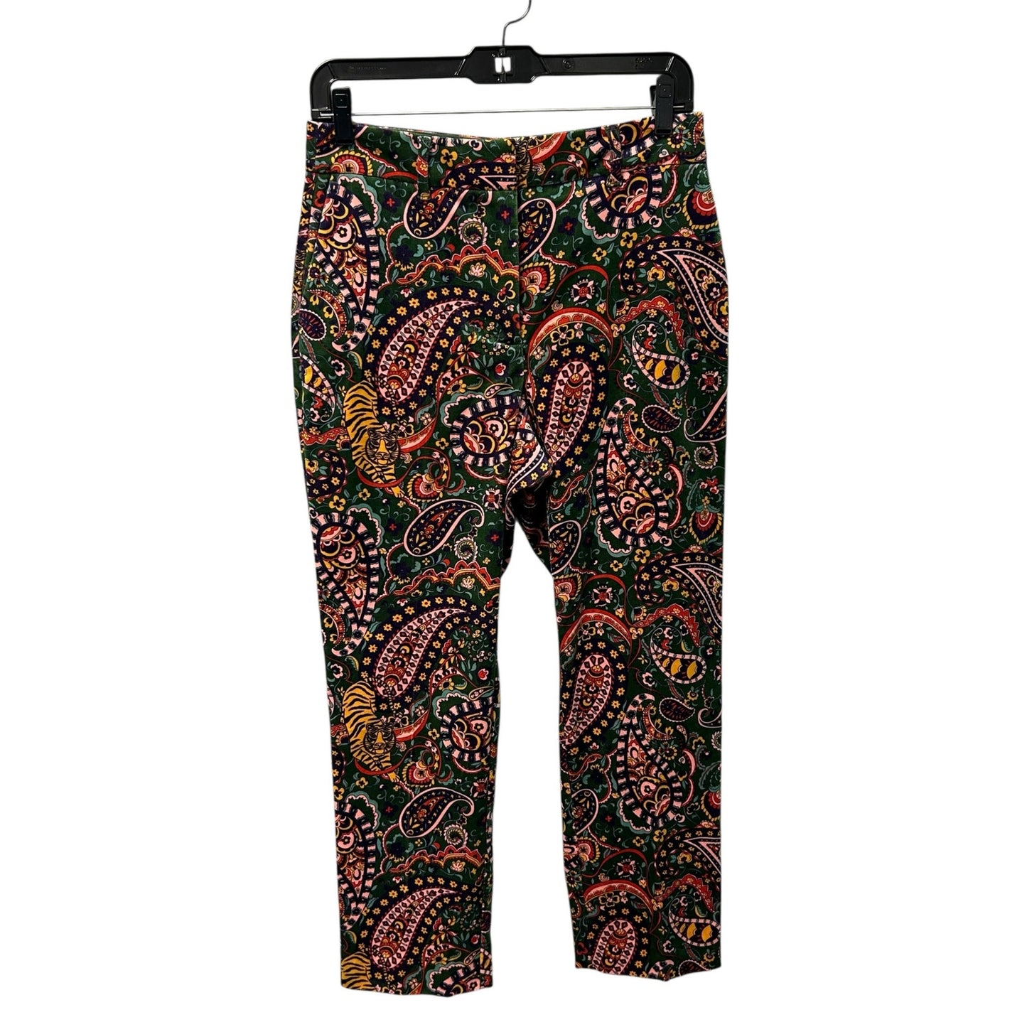 Boden Multicolor Eden Tiger Bloom Paisley Print Kew Velvet Pants Womens Petite 6