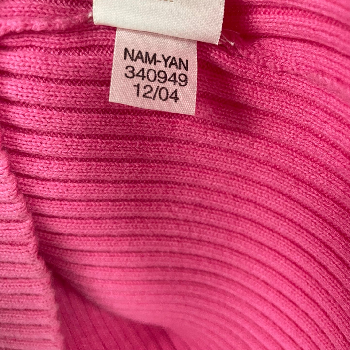 Y2K Tommy Hilfiger Pure Cotton Ribbed Knit Logo Sweater Pink Womens Large
