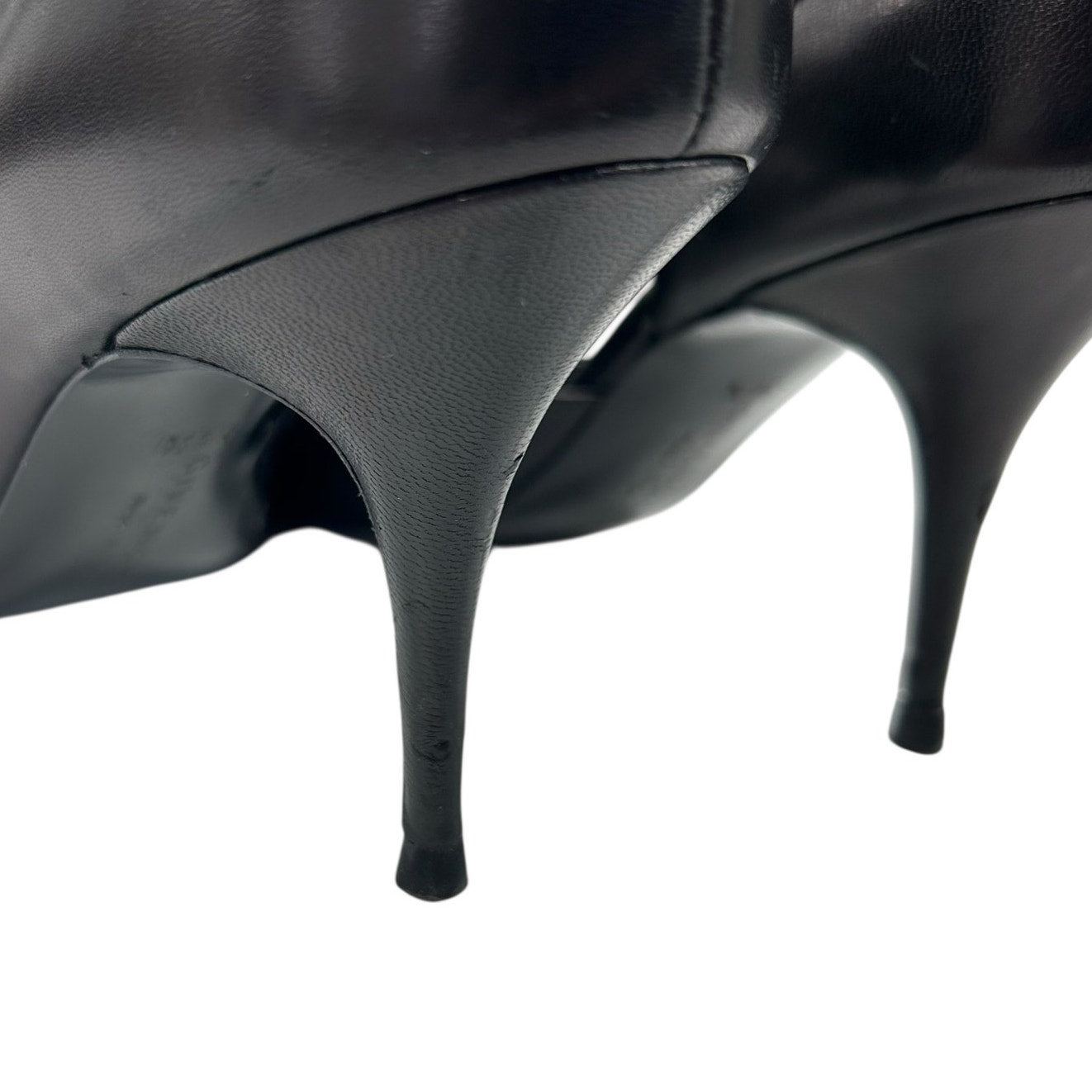 Vintage Givenchy Black Leather Flower Closed Toe Womens 36.5 / US 6.5 AS IS