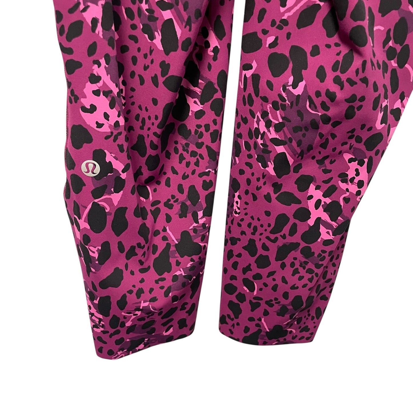Lululemon Base Pace High Rise Running Tight 25" Cheetah Camo Magenta Purple 12