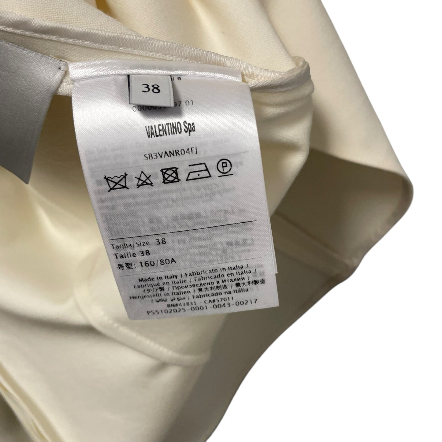 NWT Valentino Sleeveless Bow Neck Tie Shift Dress Cream Womens 38 / US 2