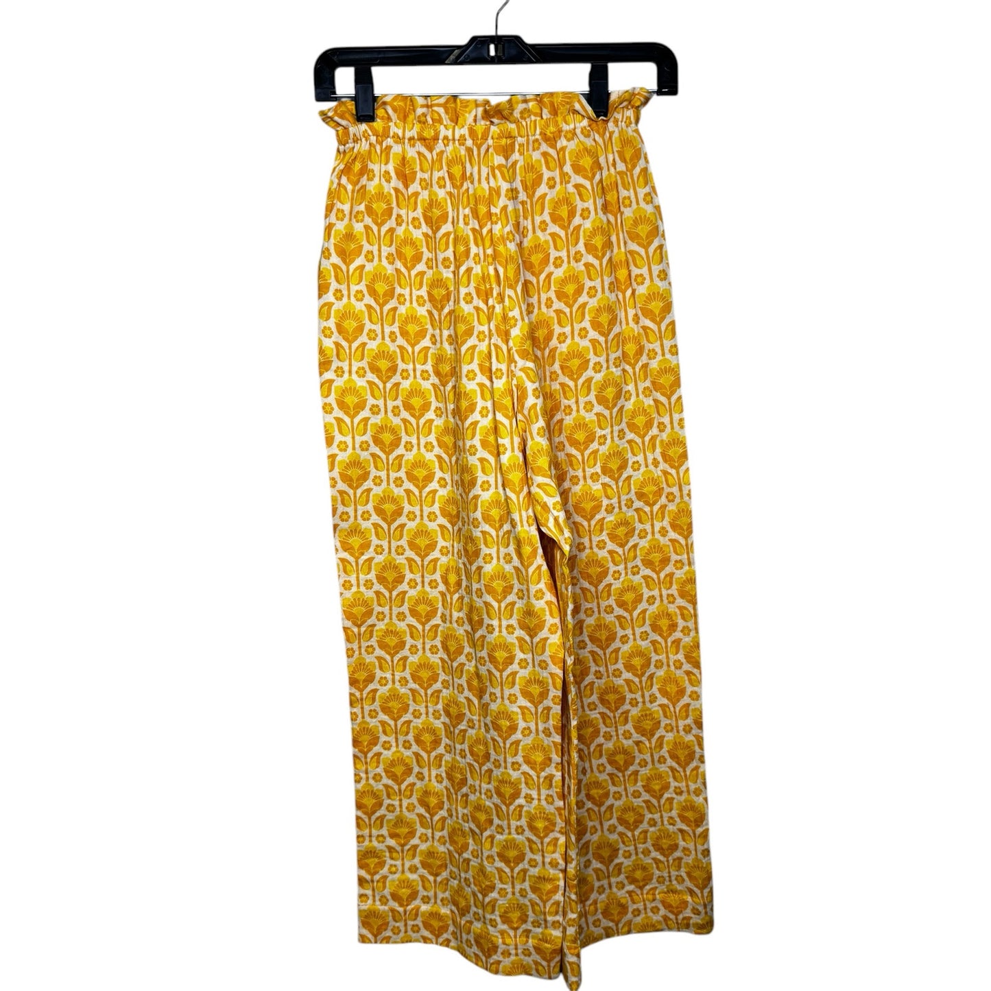 NWT Show Me Your Mumu Yellow Golden Fields Cotton Peggy Pants Womens X-Small