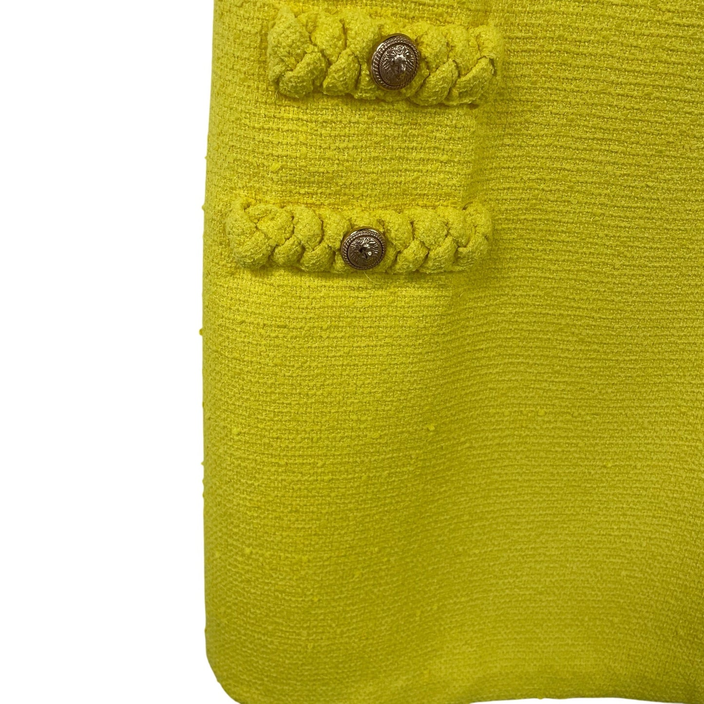 NWT Tuckernuck Crocus Petal Tweed Jackie Dress in Limocello Yellow Womens Large