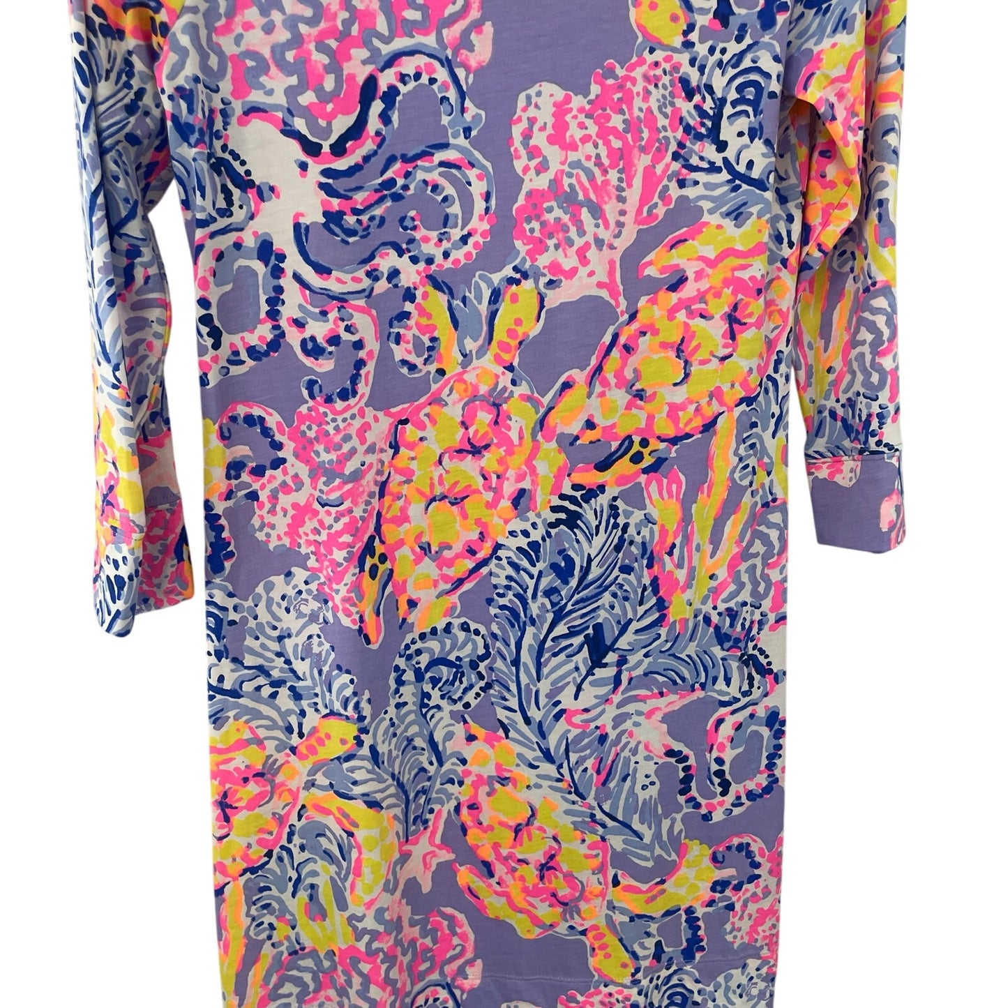 Lilly Pulitzer Marlowe Dress So Snappy Lilao Verben Purple Print Womens XS