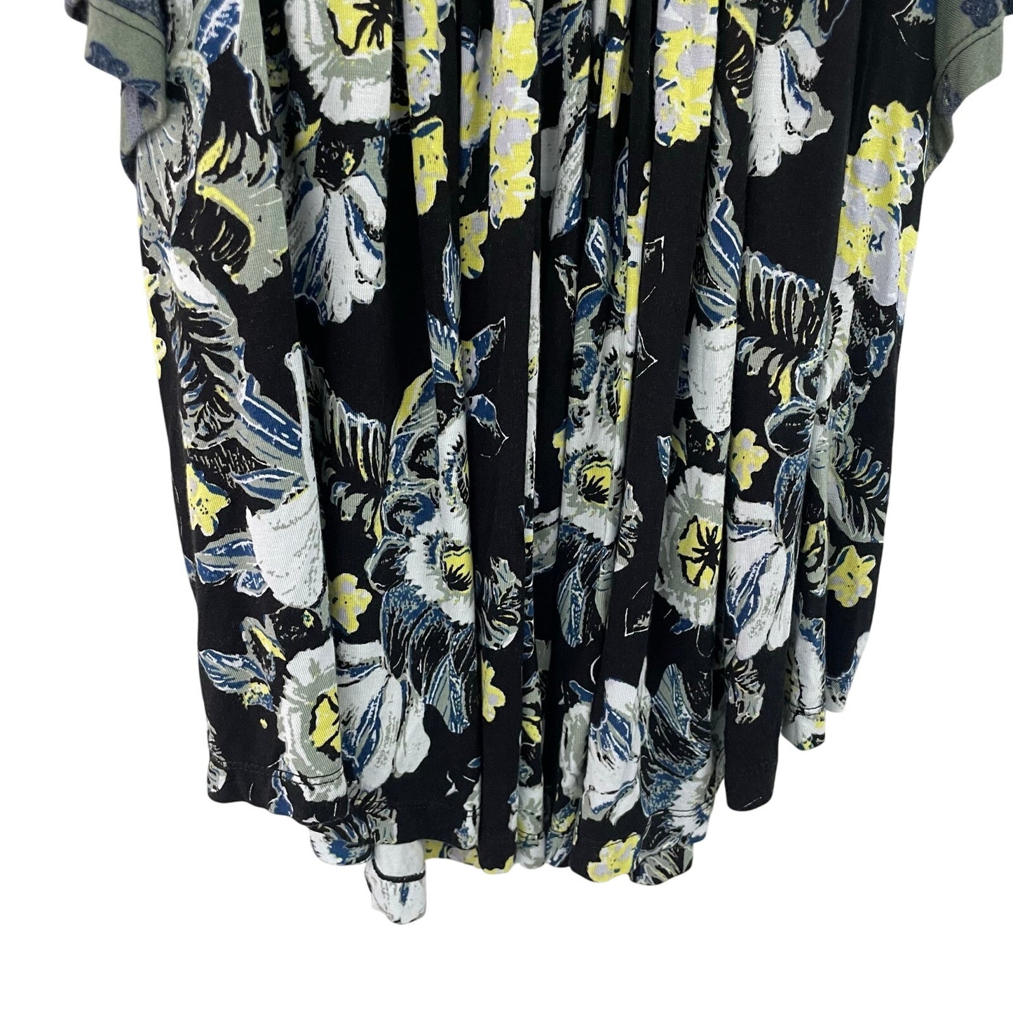 Free People Cold Shoulder Scoop Neck Floral Print Top Womens Small