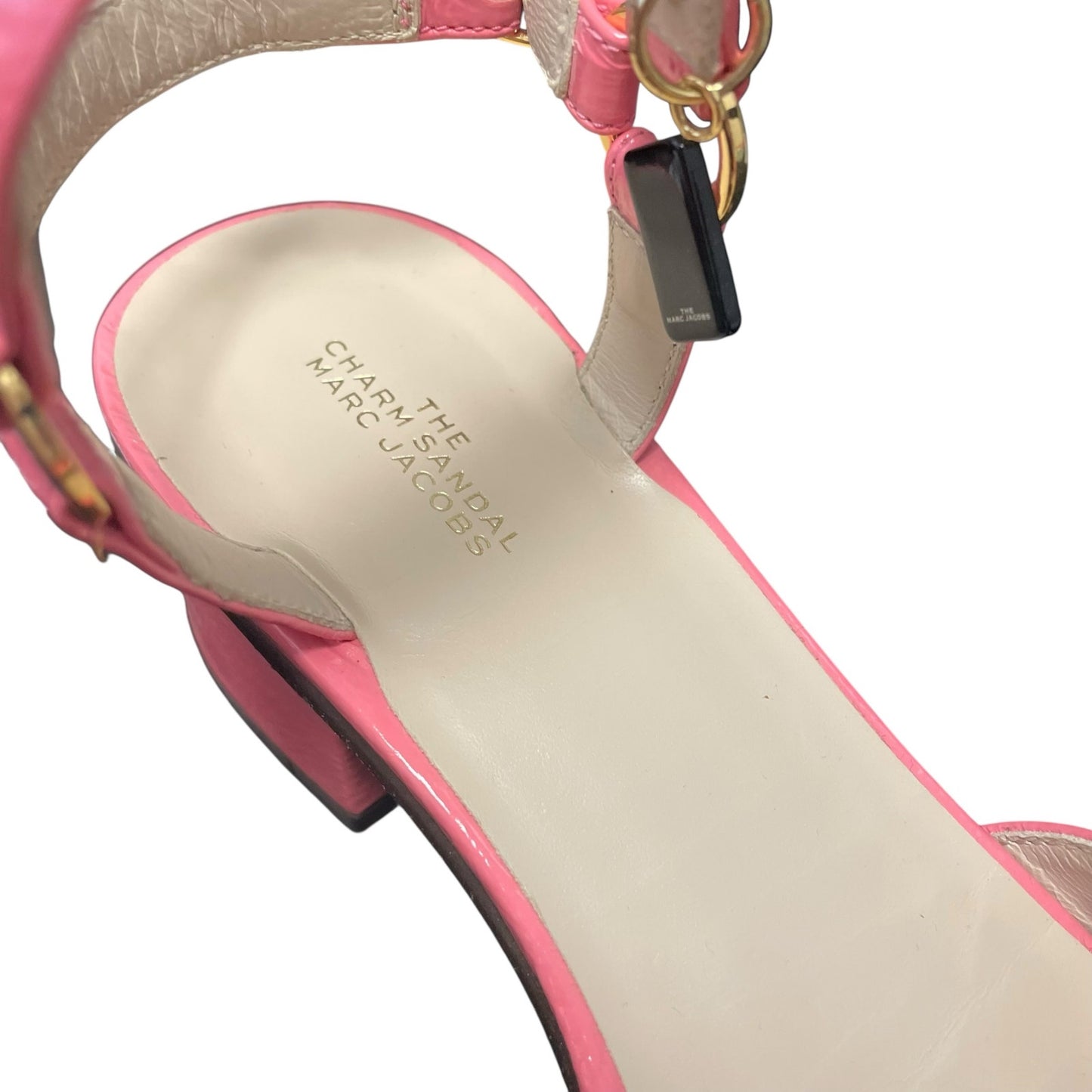 Marc Jacobs The Charm Sandal Pink Patent Leather Womens Size 35 / US 5