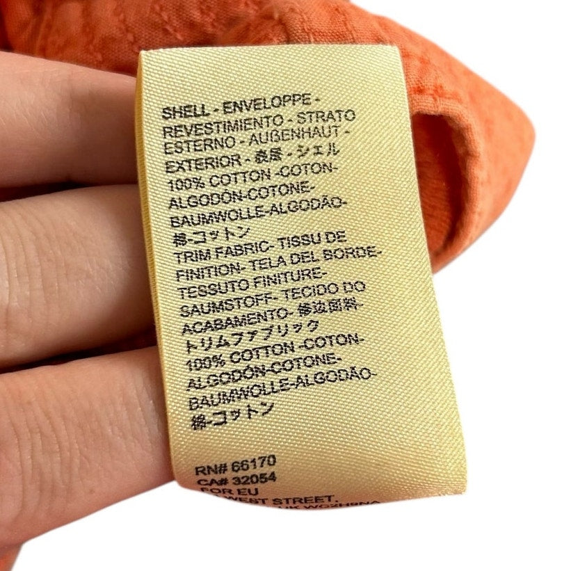 by Anthropologie Light Orange Joyce Textured Full Zip Moto Jacket Womens Medium