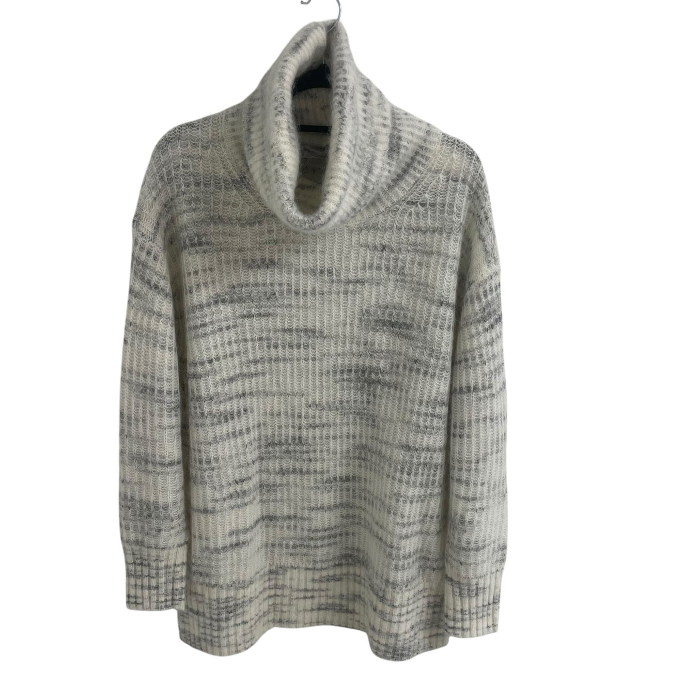 Everlane The Alpaca Wool Oversized Turtleneck Sweater Cream Gray Womens Large
