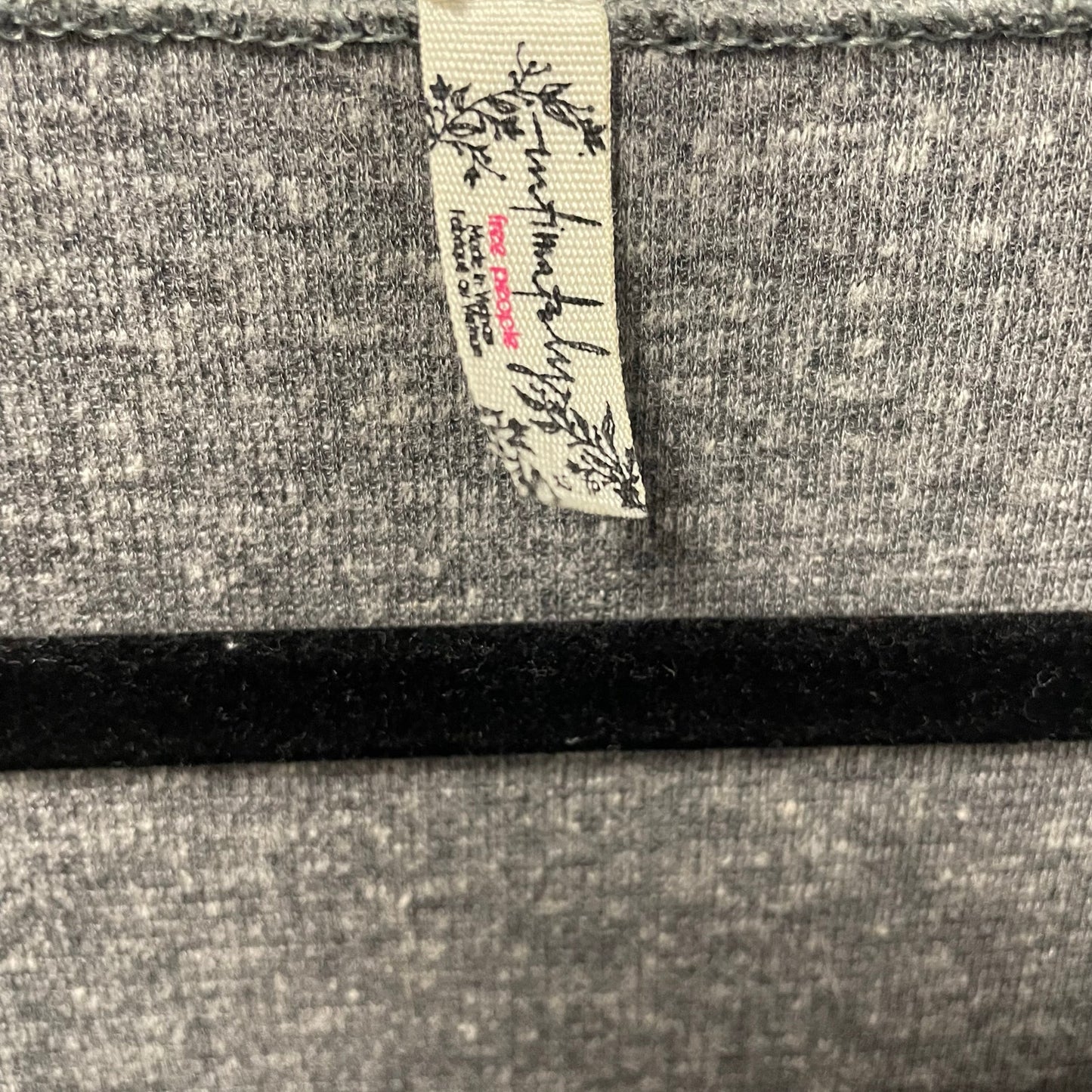 Intimately Free People Dylan Thermal Henley Bodysuit Gray Womens Size XS