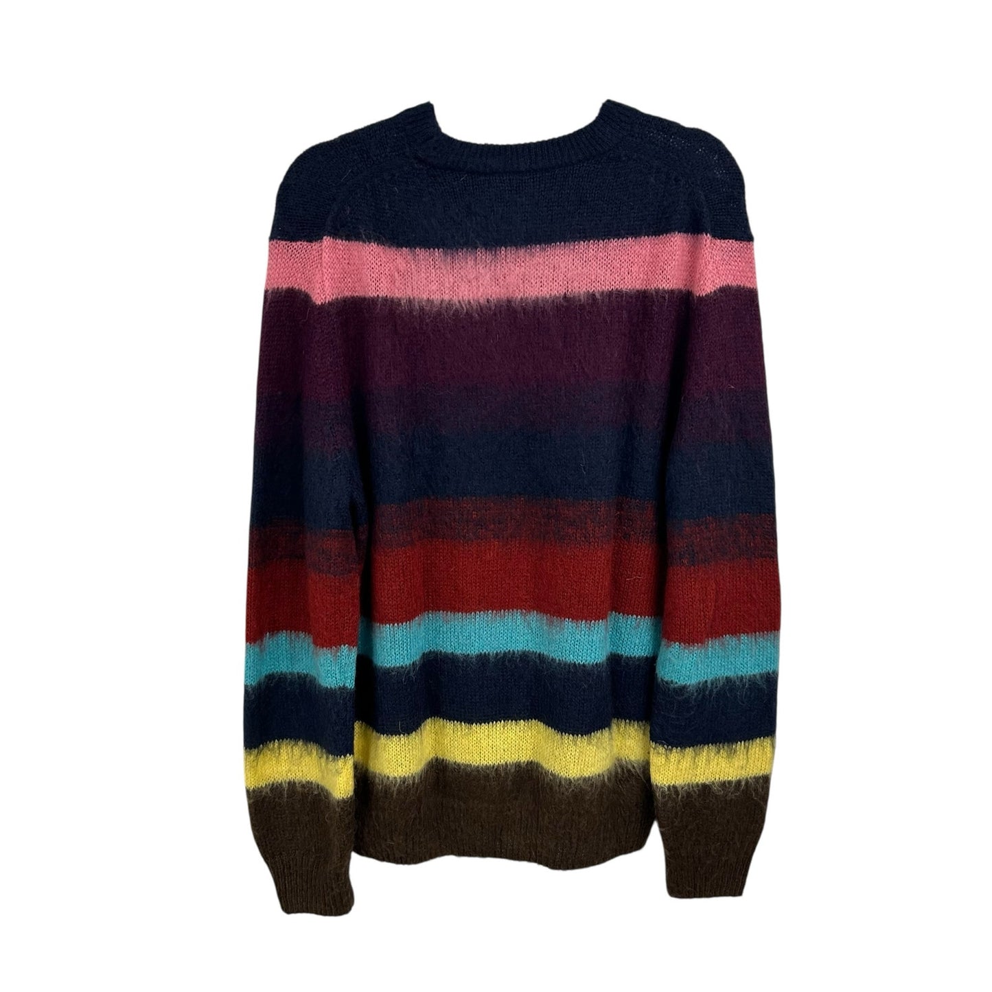PS Paul Smith Multicolor Ombre Stripe Mohair Crewneck Sweater Mens Large