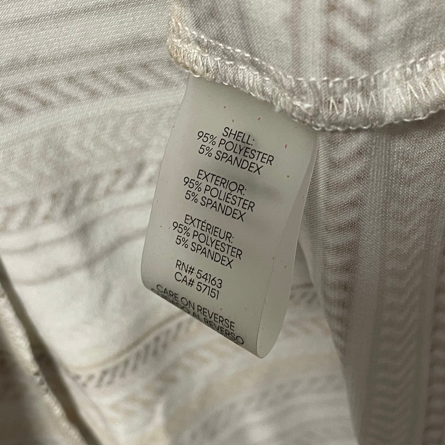 Calvin Klein Neutral Striped Sleeveless Top Womens Plus Size 1X