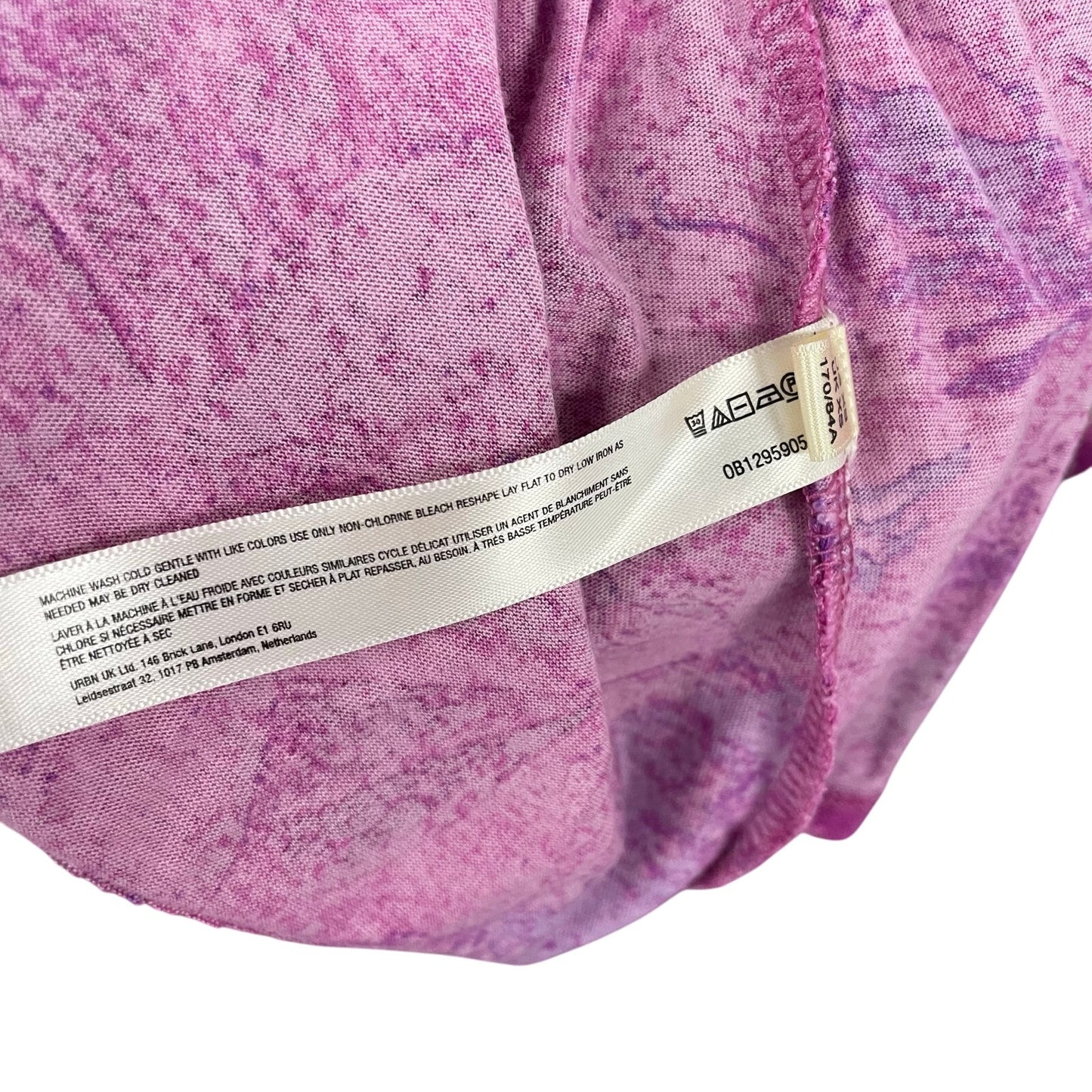 Anthropologie Daily Practice Tiered Ruffle Mini Dress Pink Purple Womens XS