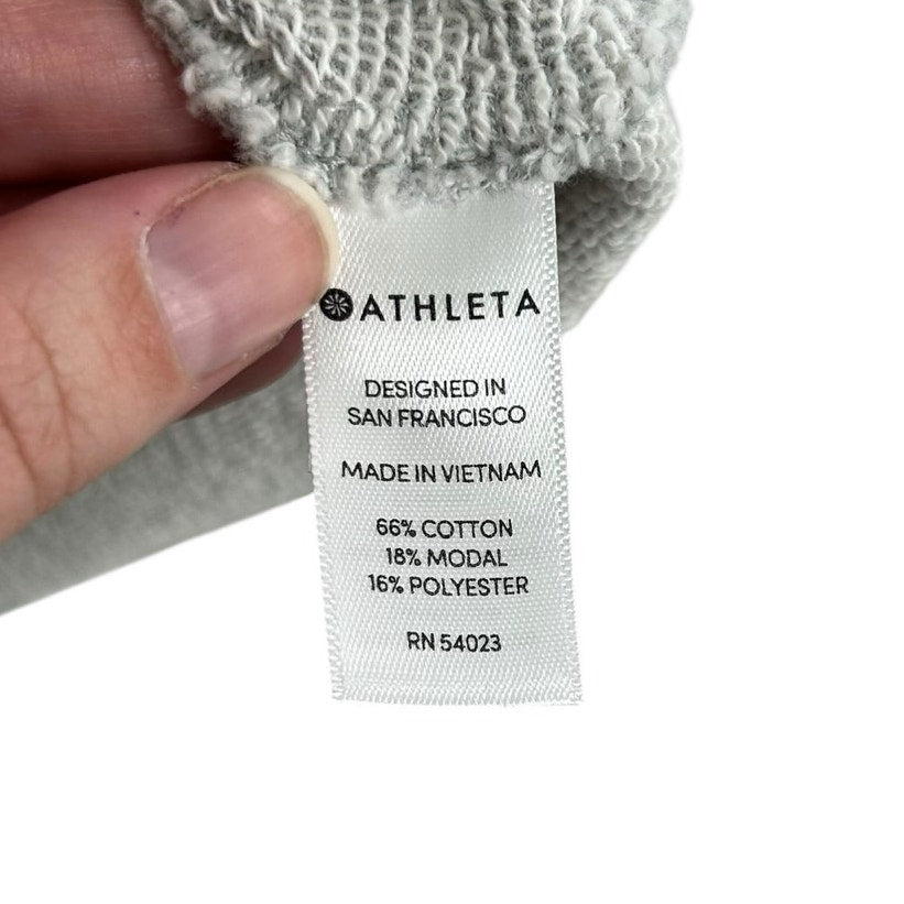 Athleta Gray Studio Cinch Side Tie Pullover Crewneck Sweatshirt Womens Small