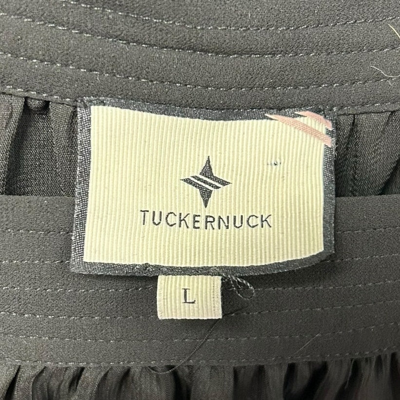 Tuckernuck Black Balloon Sleeve Square Neckline Alexa Blouse Womens Size Large