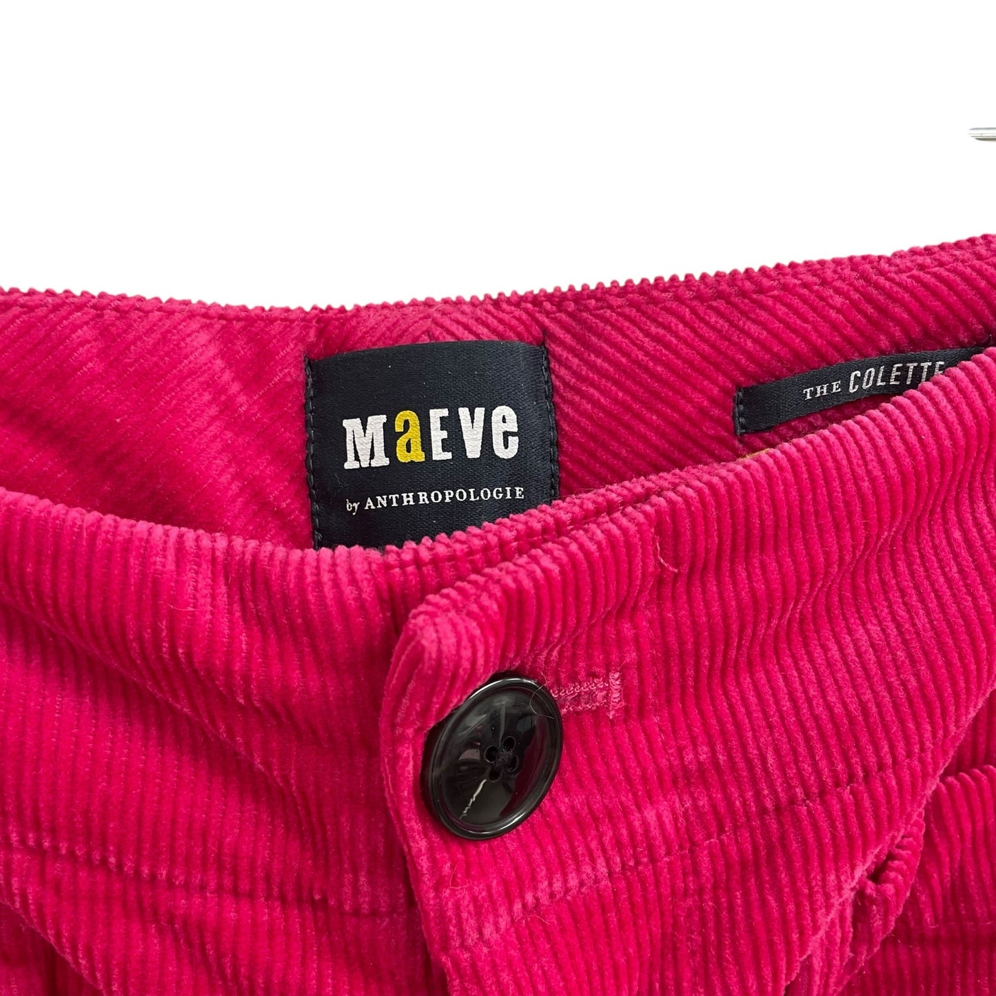 Anthropologie Maeve The Colette Corduroy Cropped Wide Leg Pant Pink Womens 30