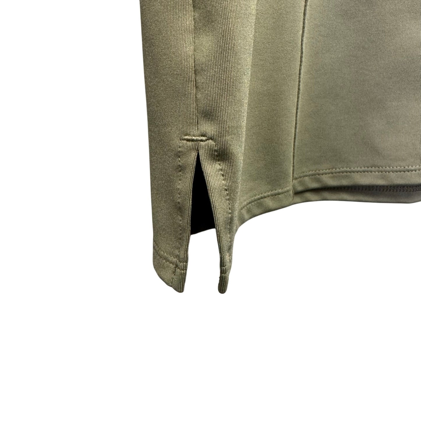 Chico's Green Camouflage Sleeveless Collared V Neck Side Slit Tank Top Womens 12
