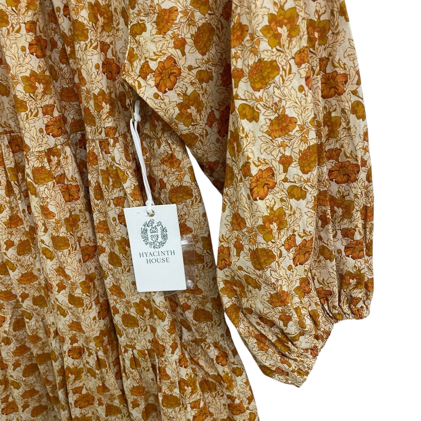 NWT Tuckernuck Hyancinth House Burnt Orange Floral Brynn Mini Dress Womens XS