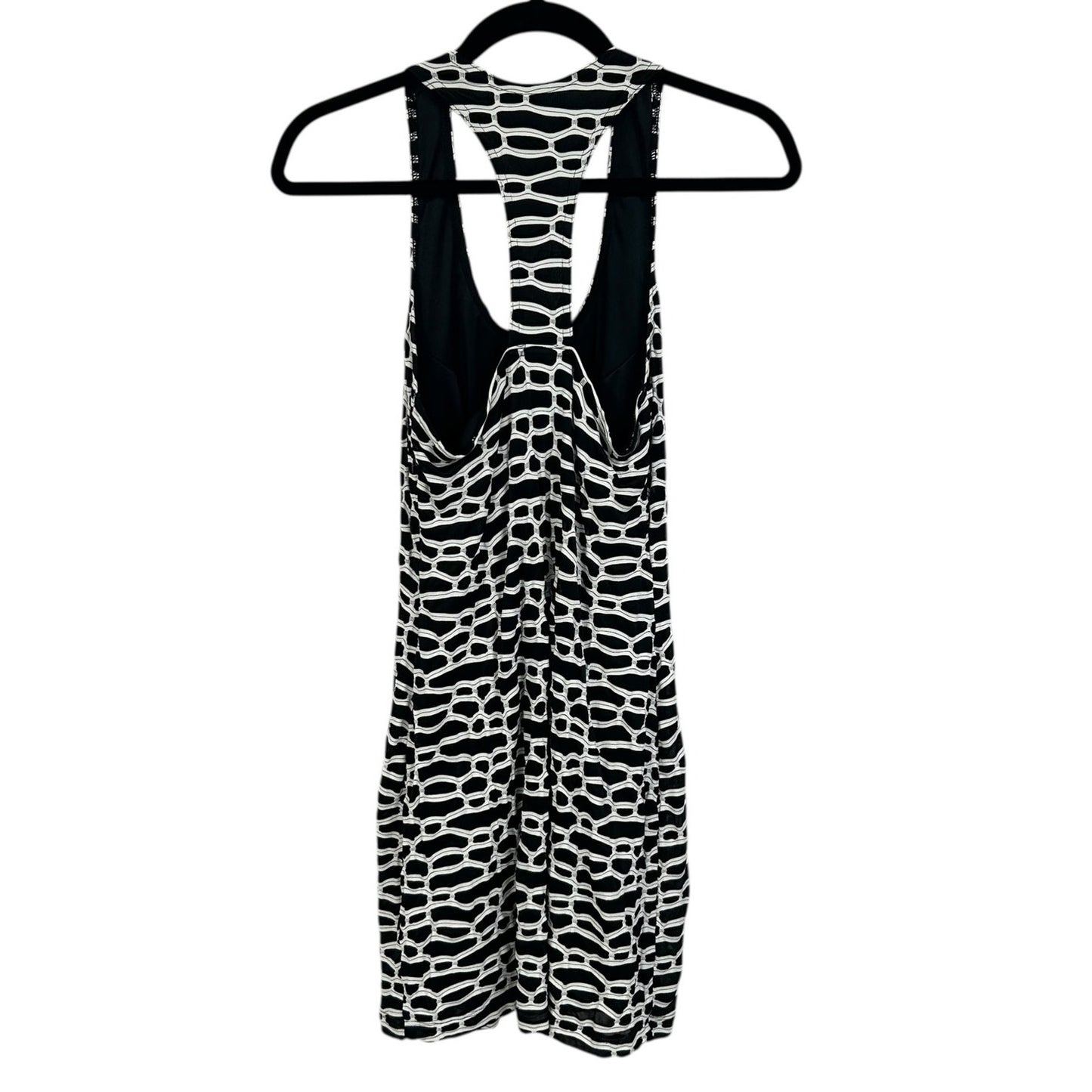 Joseph Ribkoff Black White Textured Sleeveless Mini Bodycon Dress Womens Size 6