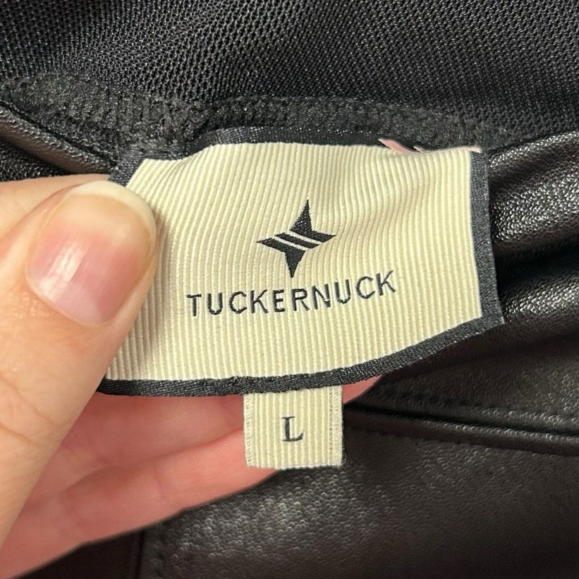 Tuckernuck Black Faux Leather Pull On Leggings Womens Size Large