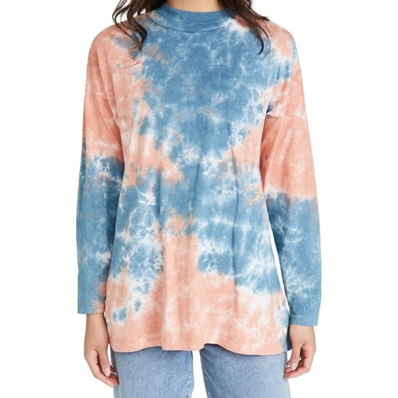 We The Free Be Free Tie Dye Oversize Long Sleeve T Shirt Cotton Candy Medium