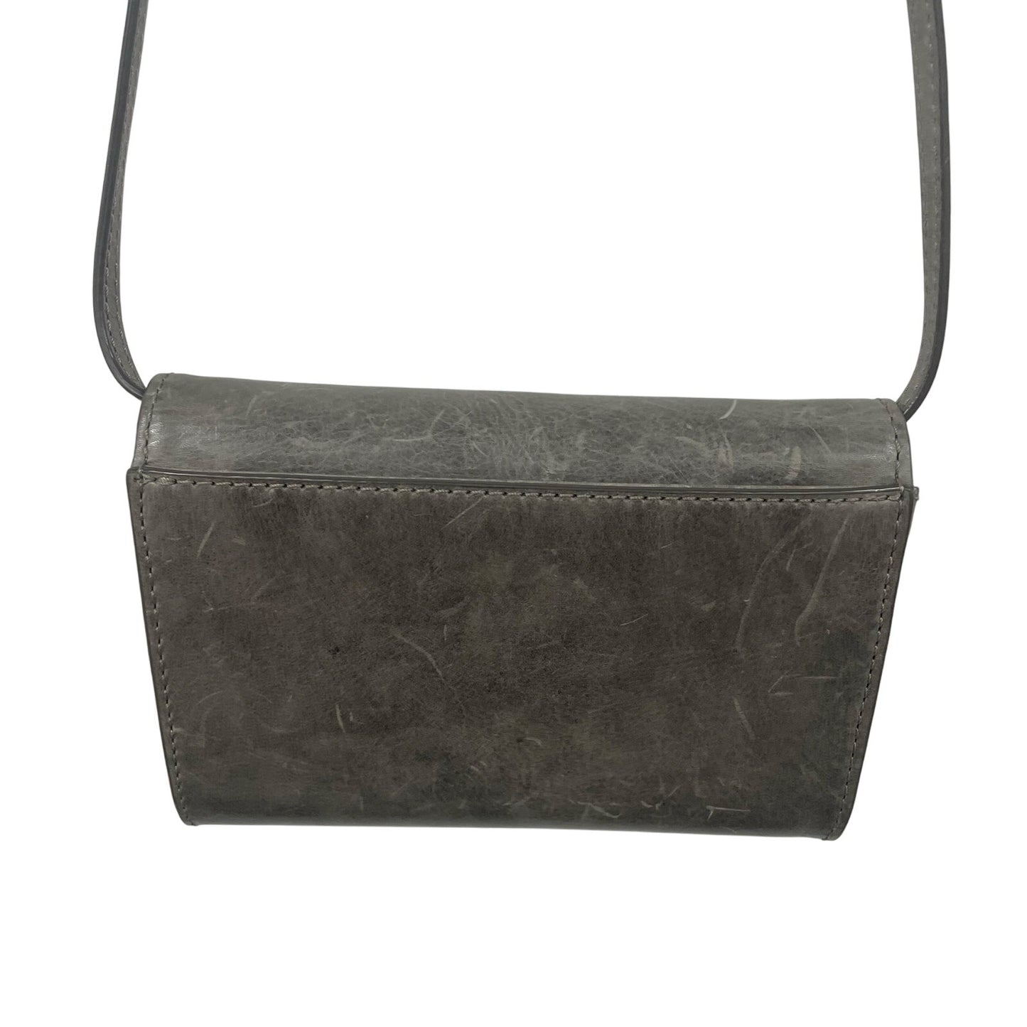 Frye Gray Leather Melissa Crossbody Wallet Handbag