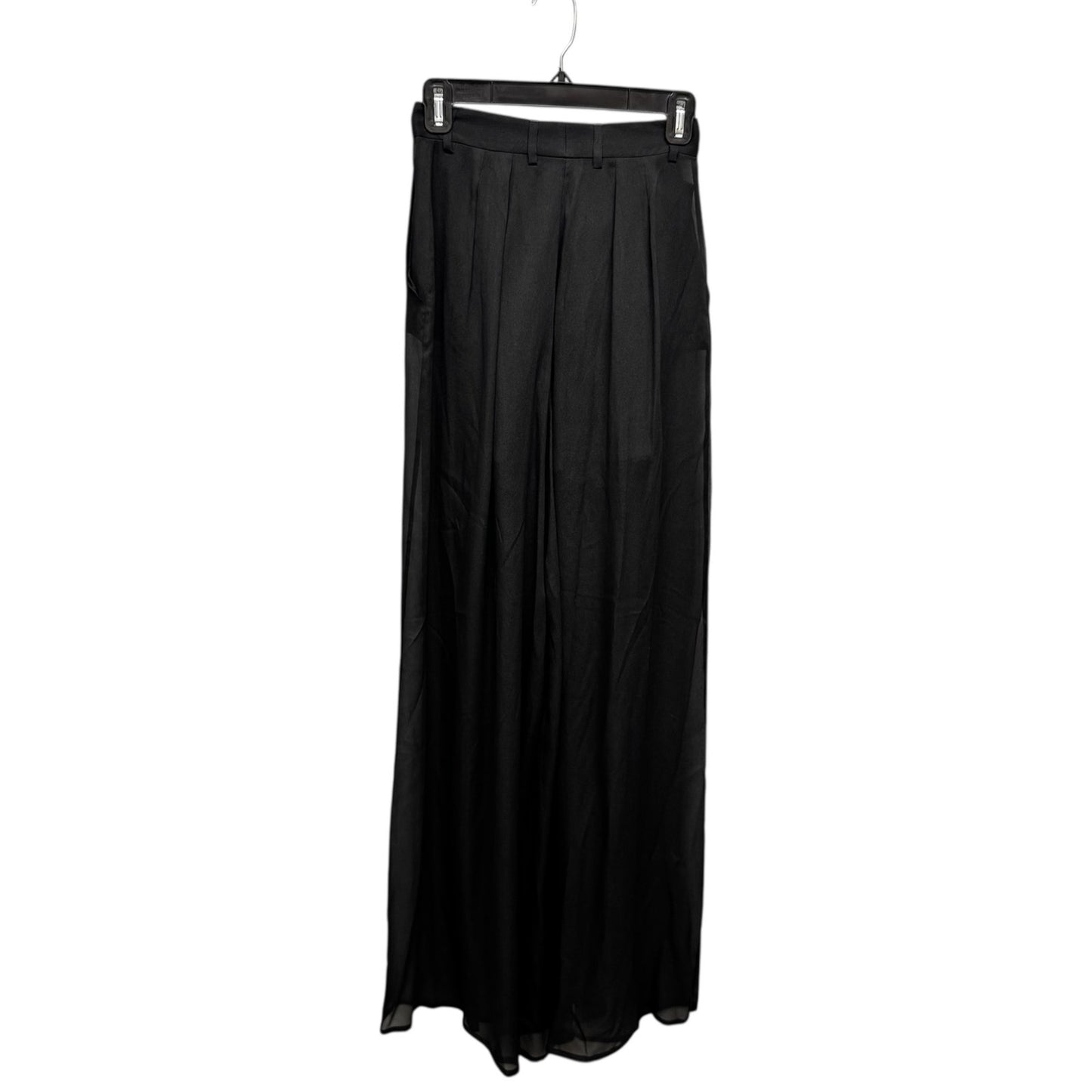 NWT Dolce & Gabbana Black High Rise Silk Chiffon Wide Leg Pants Womens 0