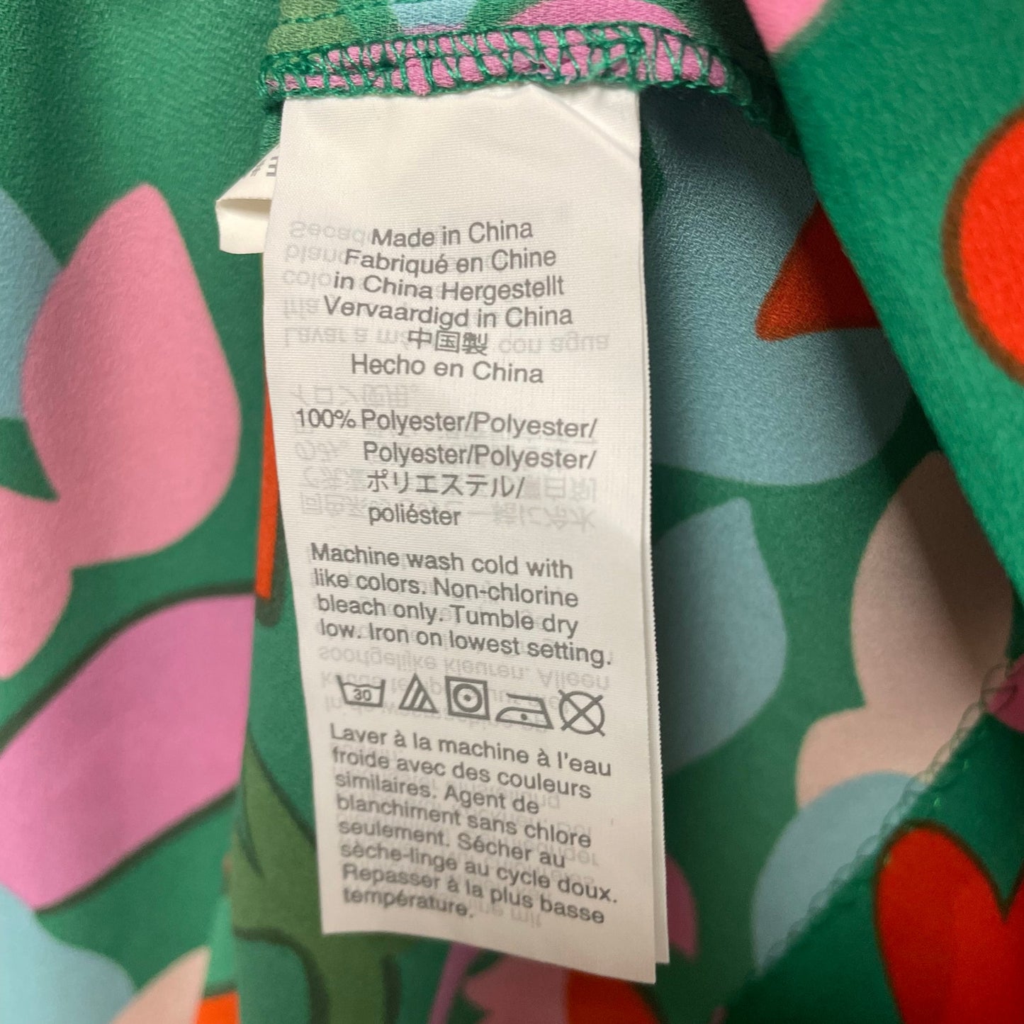 J. Crew Ruffle Cap Sleeve Split Neck Multicolor Floral Hanna Top Womens Size XS