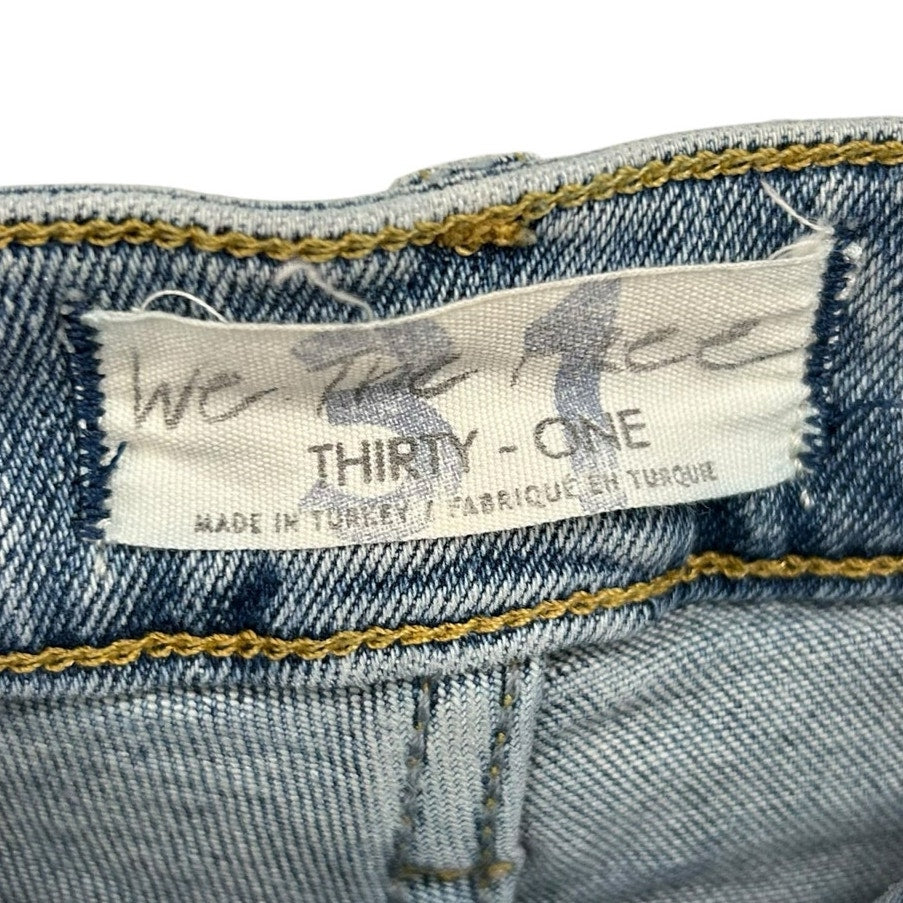 We The Free Indigo Blue 5 Pocket Raw Hem Skinny Ankle Jeans Womens 31