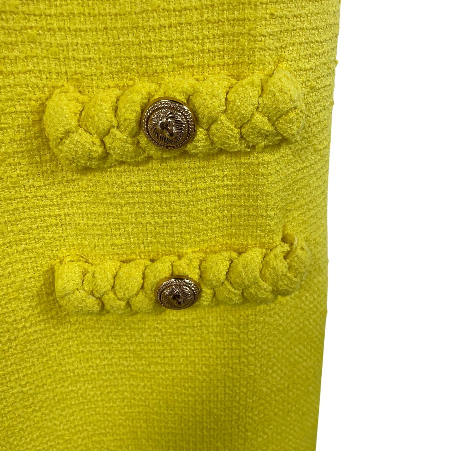 NWT Tuckernuck Crocus Petal Tweed Jackie Dress in Limocello Yellow Womens Large